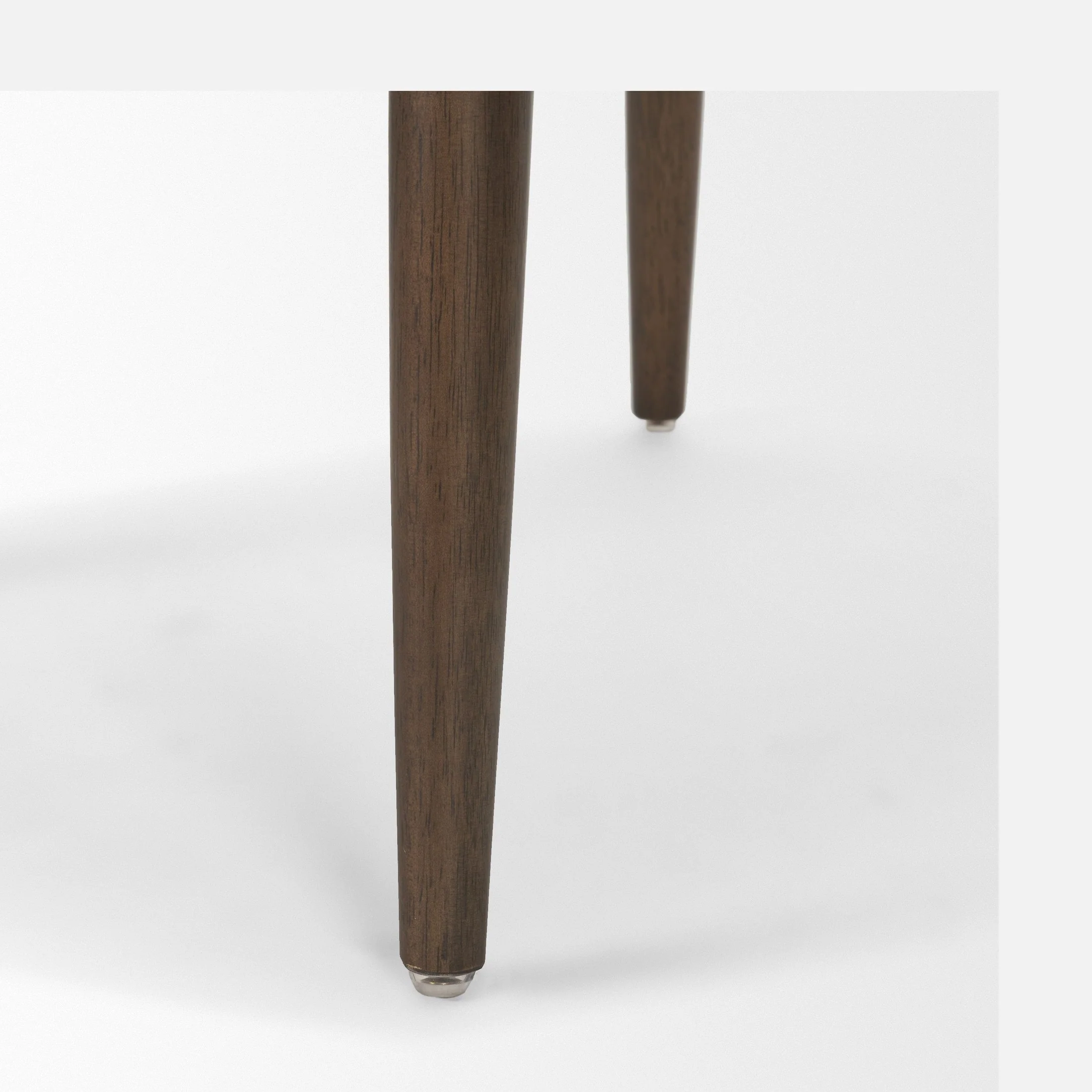 Abbie Curved Back Oatmeal Fabric Dining Chair - Image 19