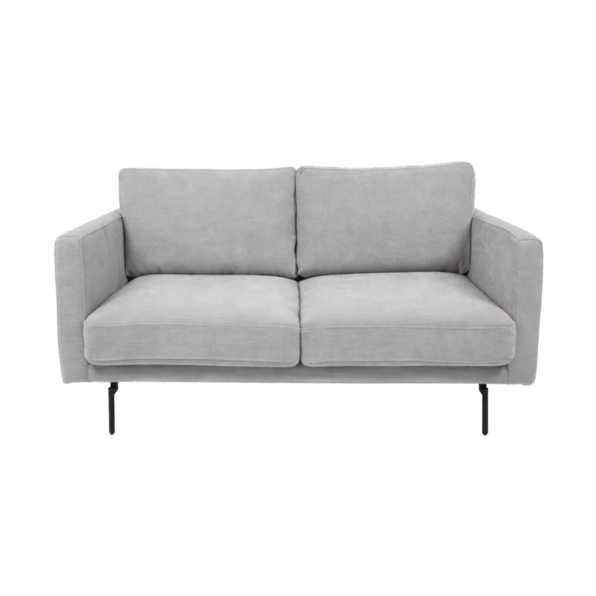 Abby Fabric Loveseat with Black Metal Legs