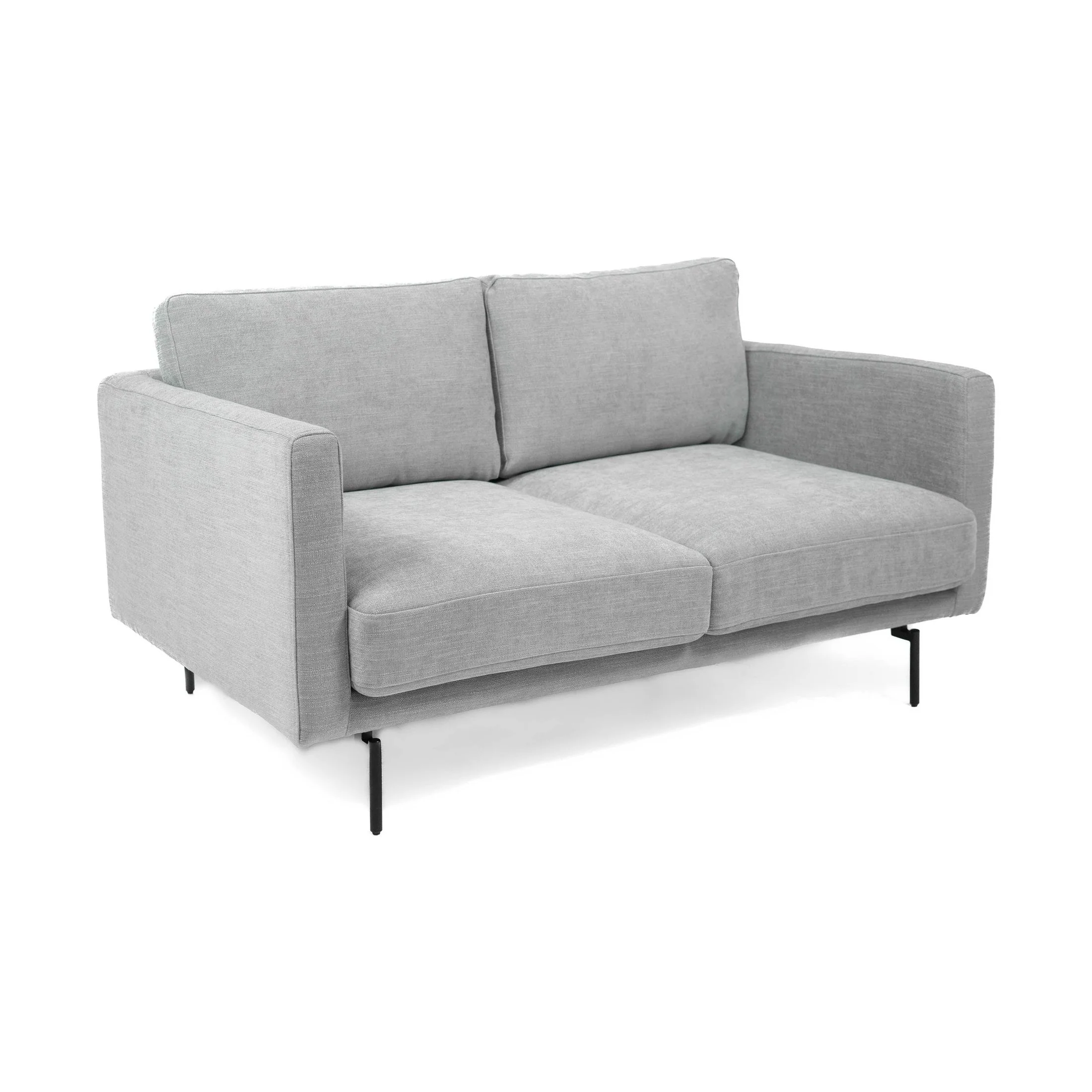 Abby Fabric Loveseat with Black Metal Legs - Image 3