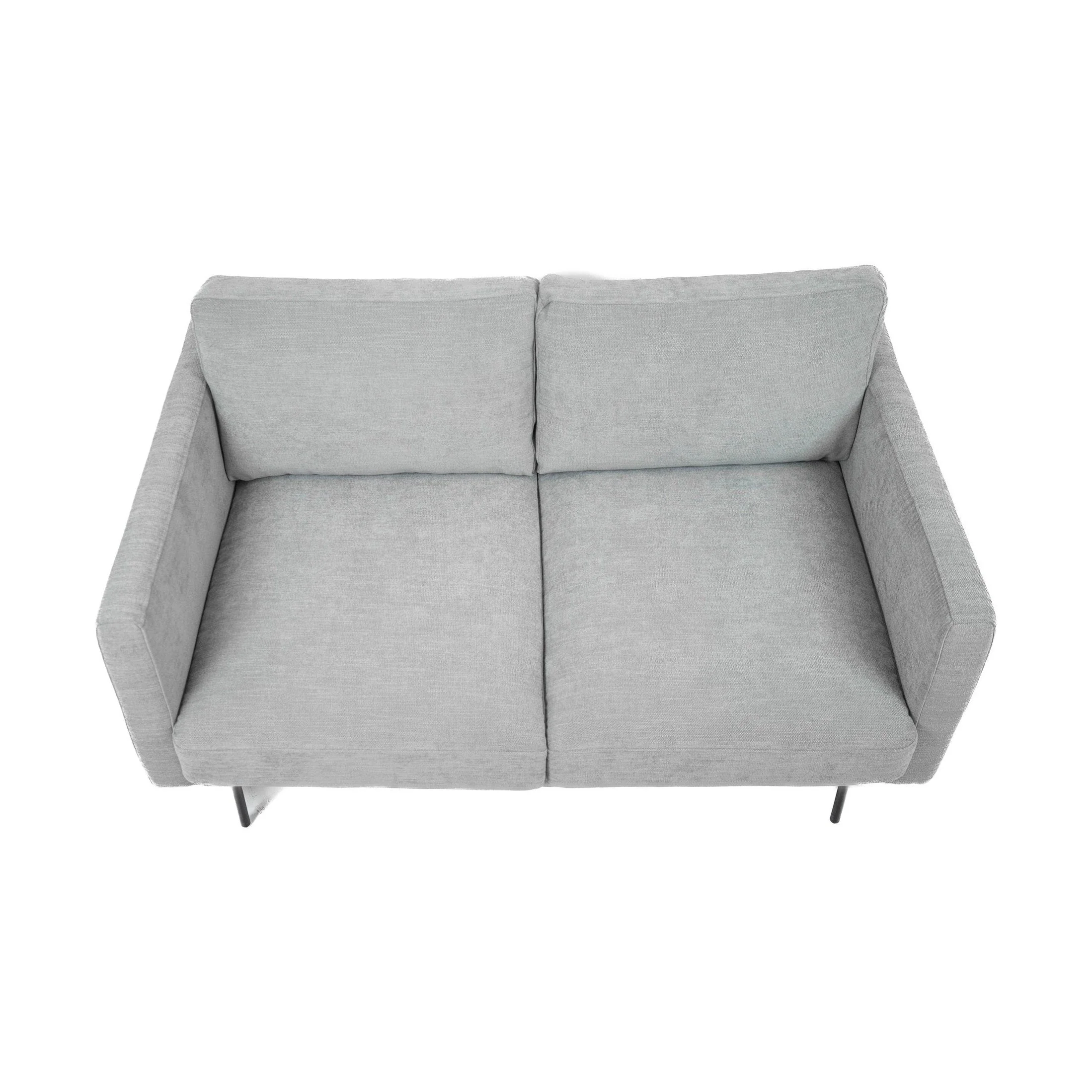 Abby Fabric Loveseat with Black Metal Legs - Image 5