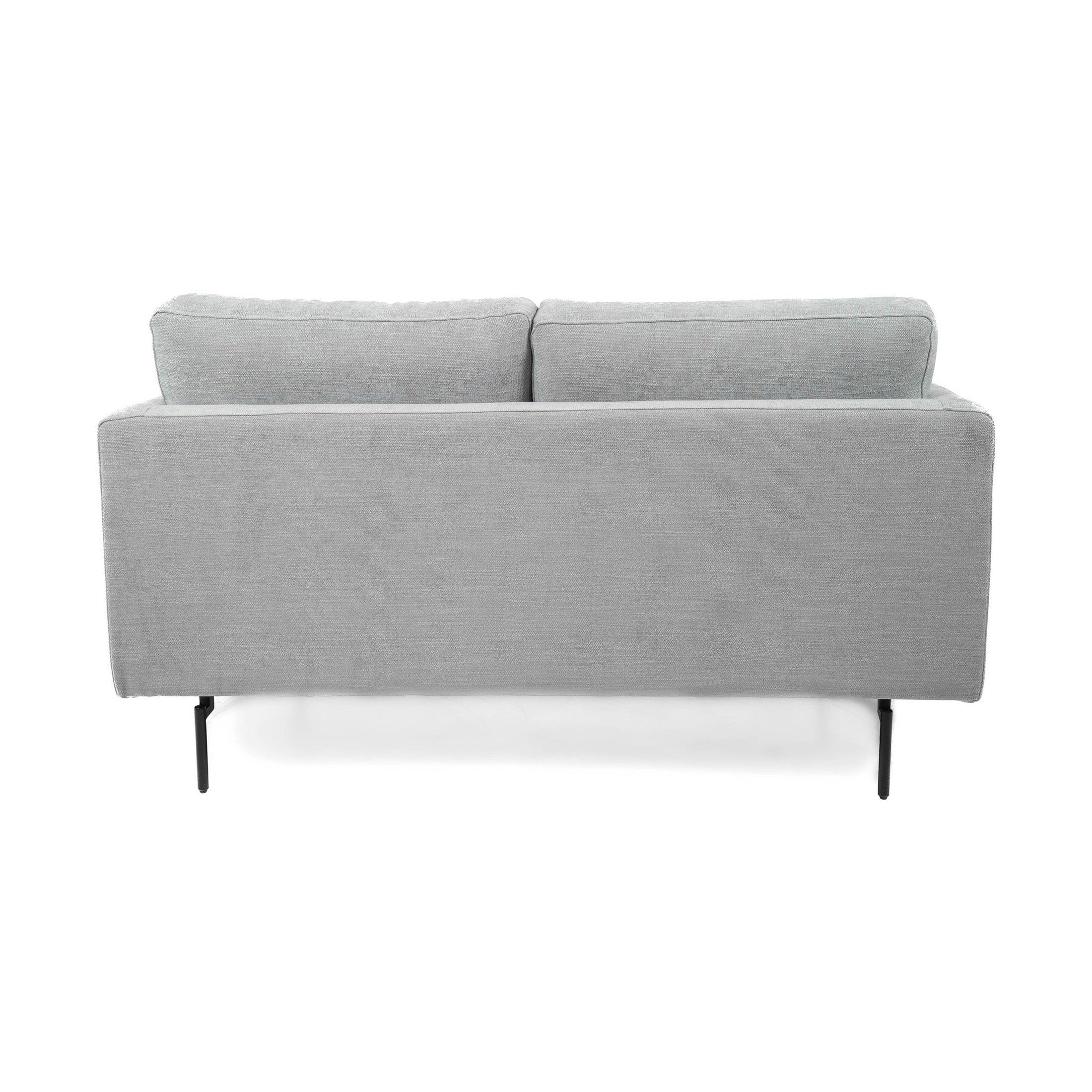 Abby Fabric Loveseat with Black Metal Legs - Image 7