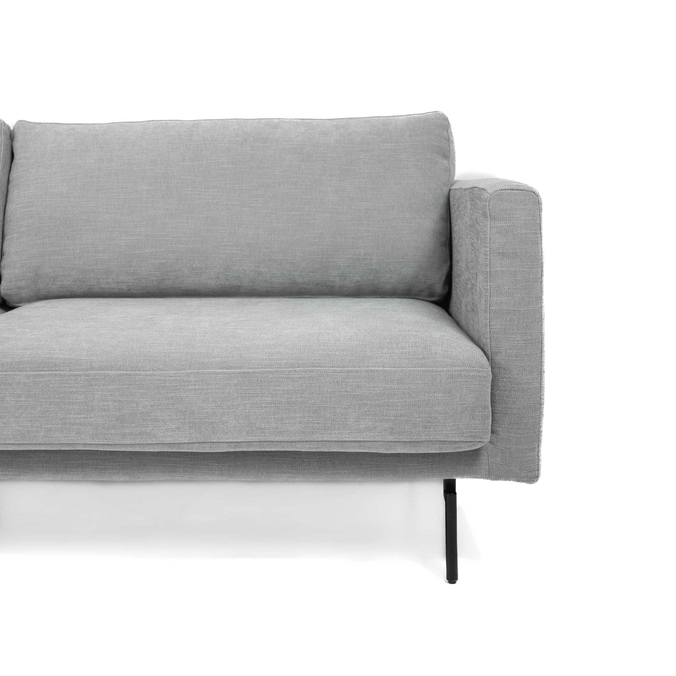 Abby Fabric Loveseat with Black Metal Legs - Image 8