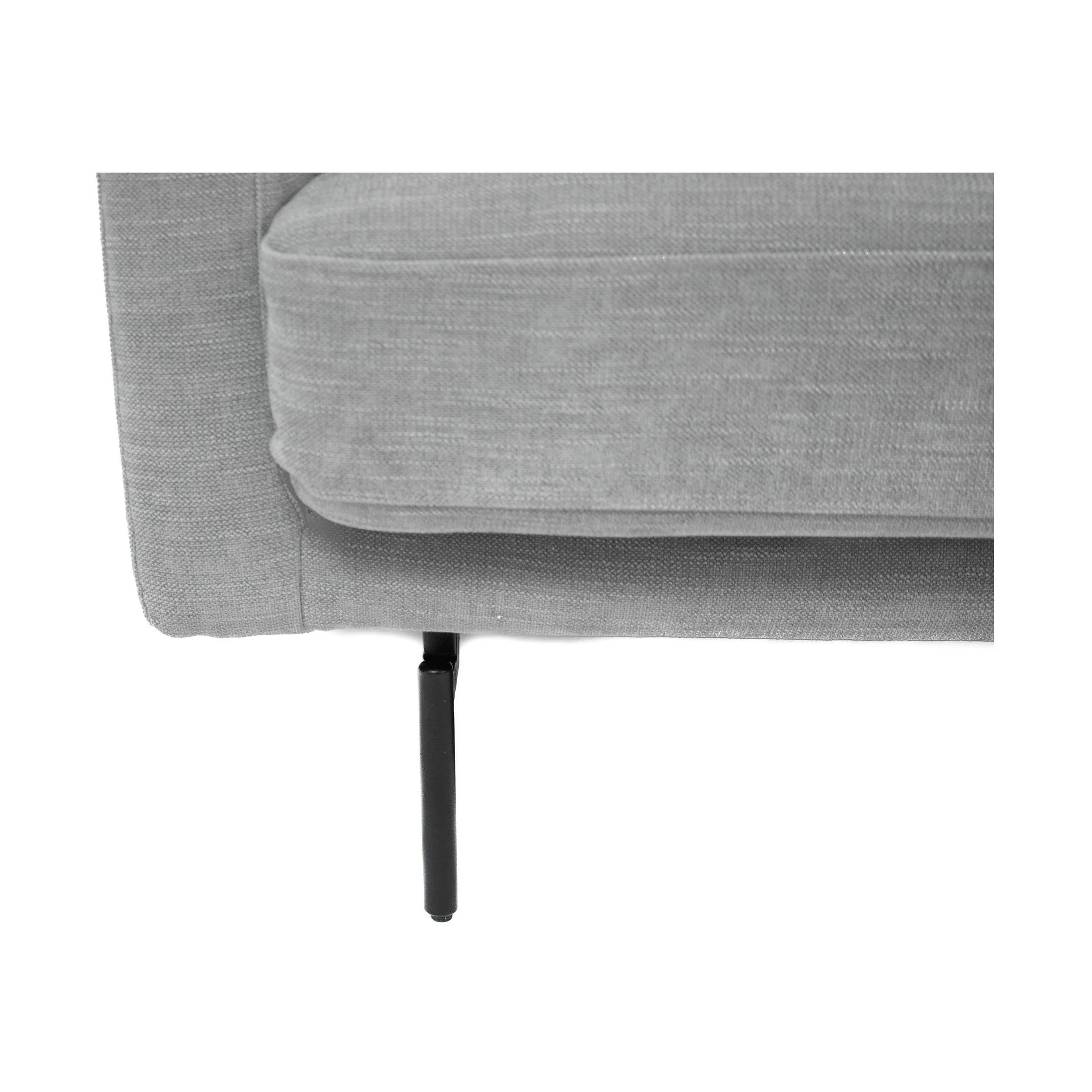 Abby Fabric Loveseat with Black Metal Legs - Image 9