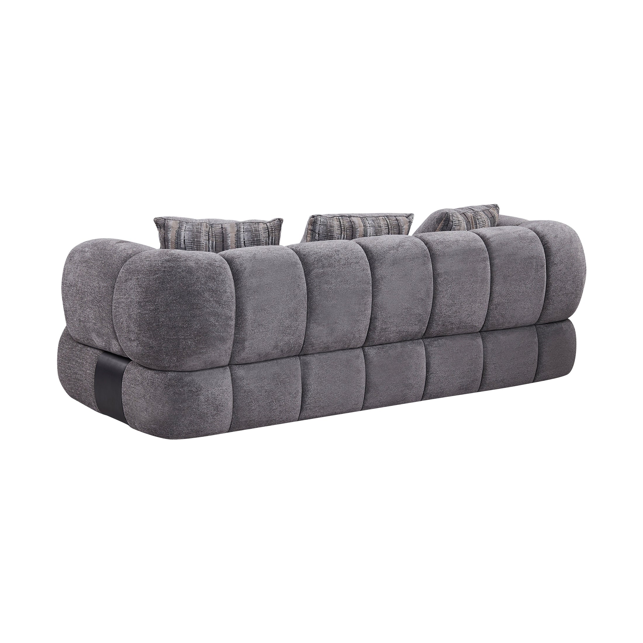 Adonis Sofa w/3 Pillows - Pewter - Image 3