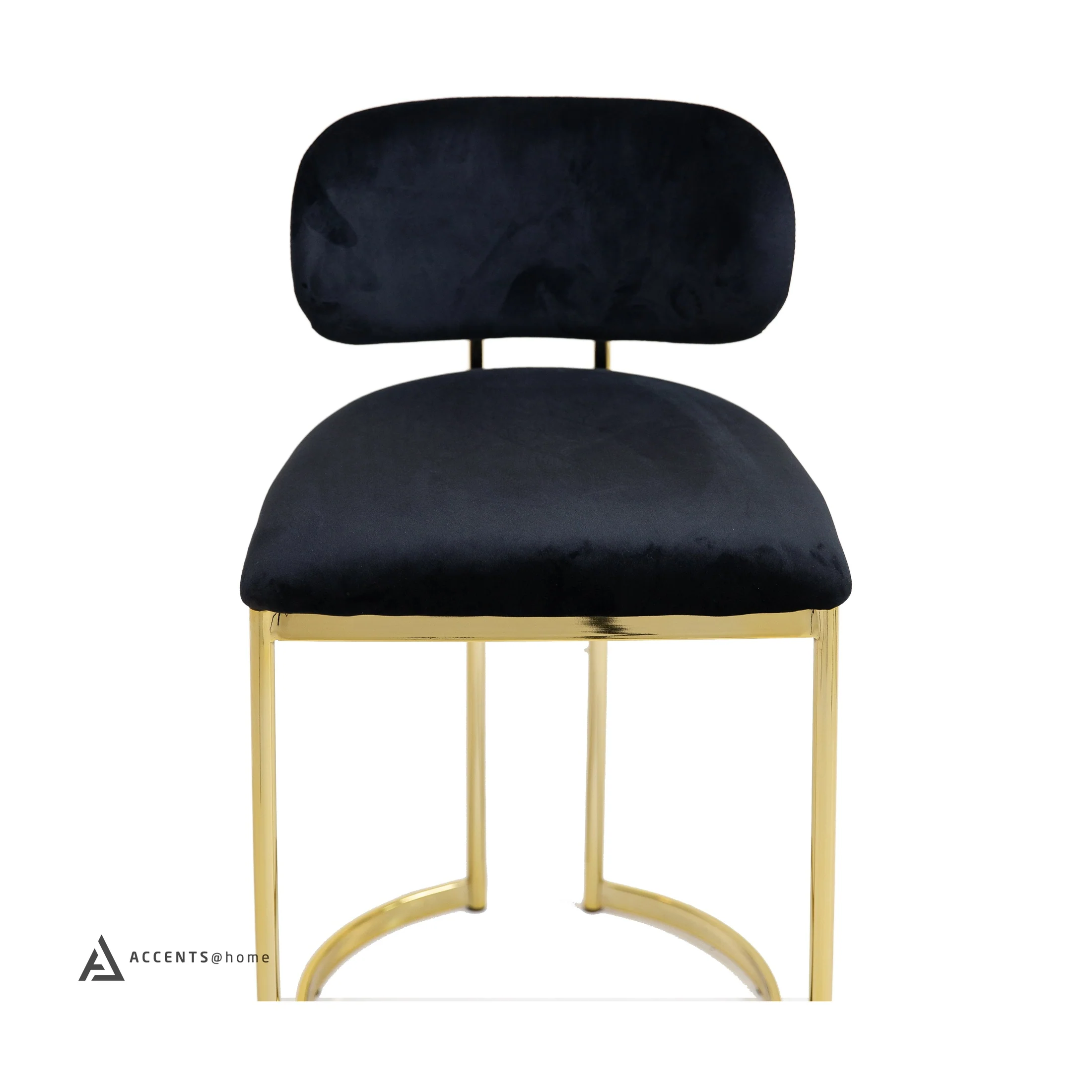 Aiden Gold & Black Velvet Counter Height Stool - Image 10