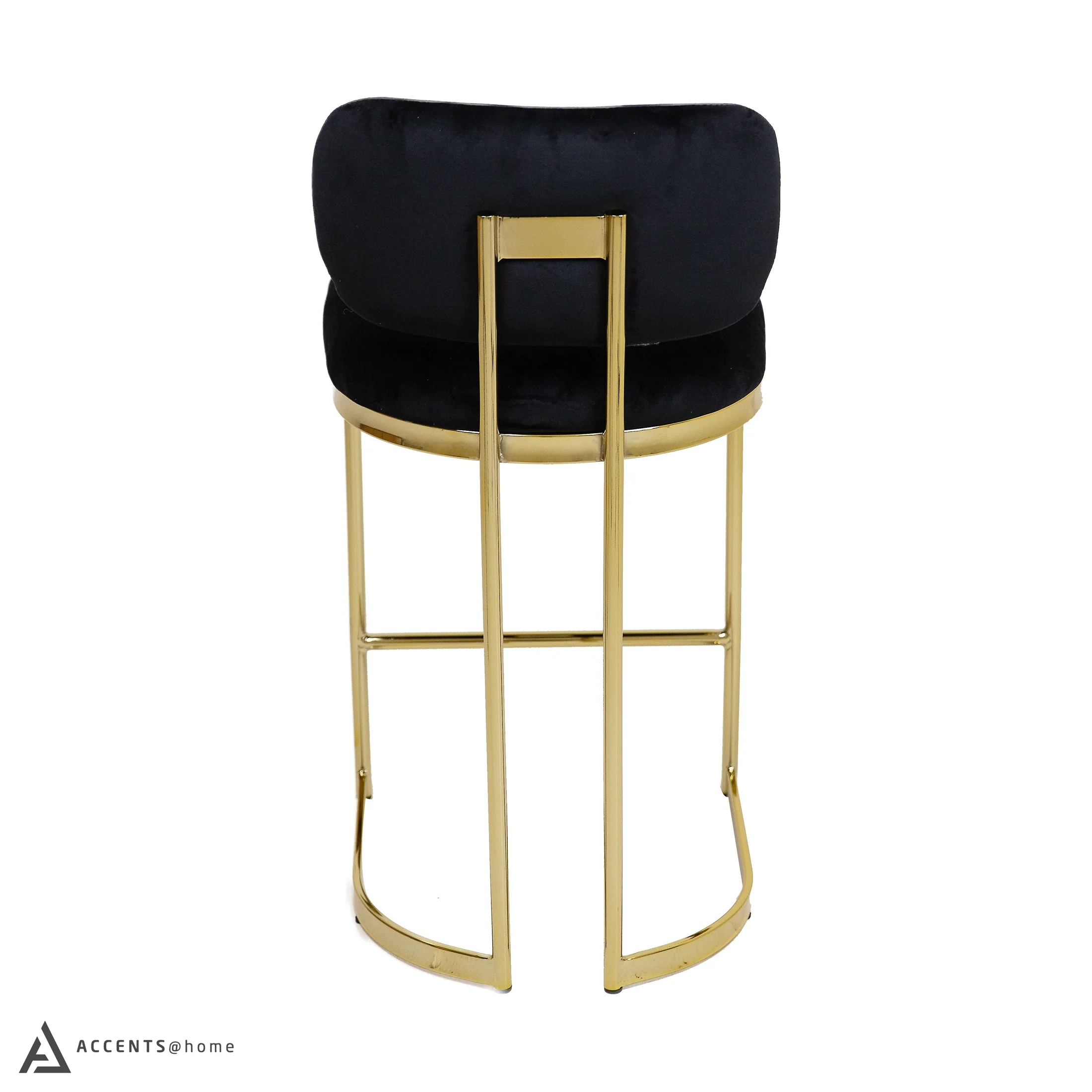 Aiden Gold & Black Velvet Counter Height Stool - Image 5