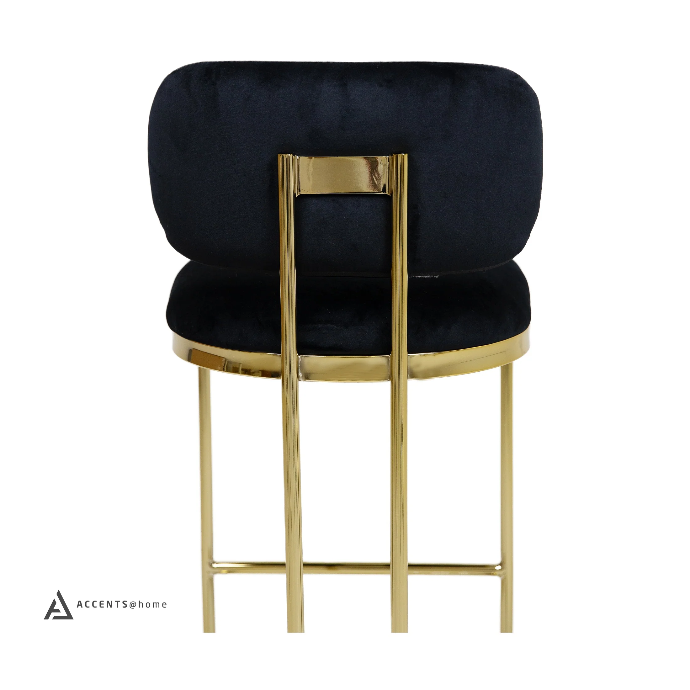 Aiden Gold & Black Velvet Counter Height Stool - Image 6