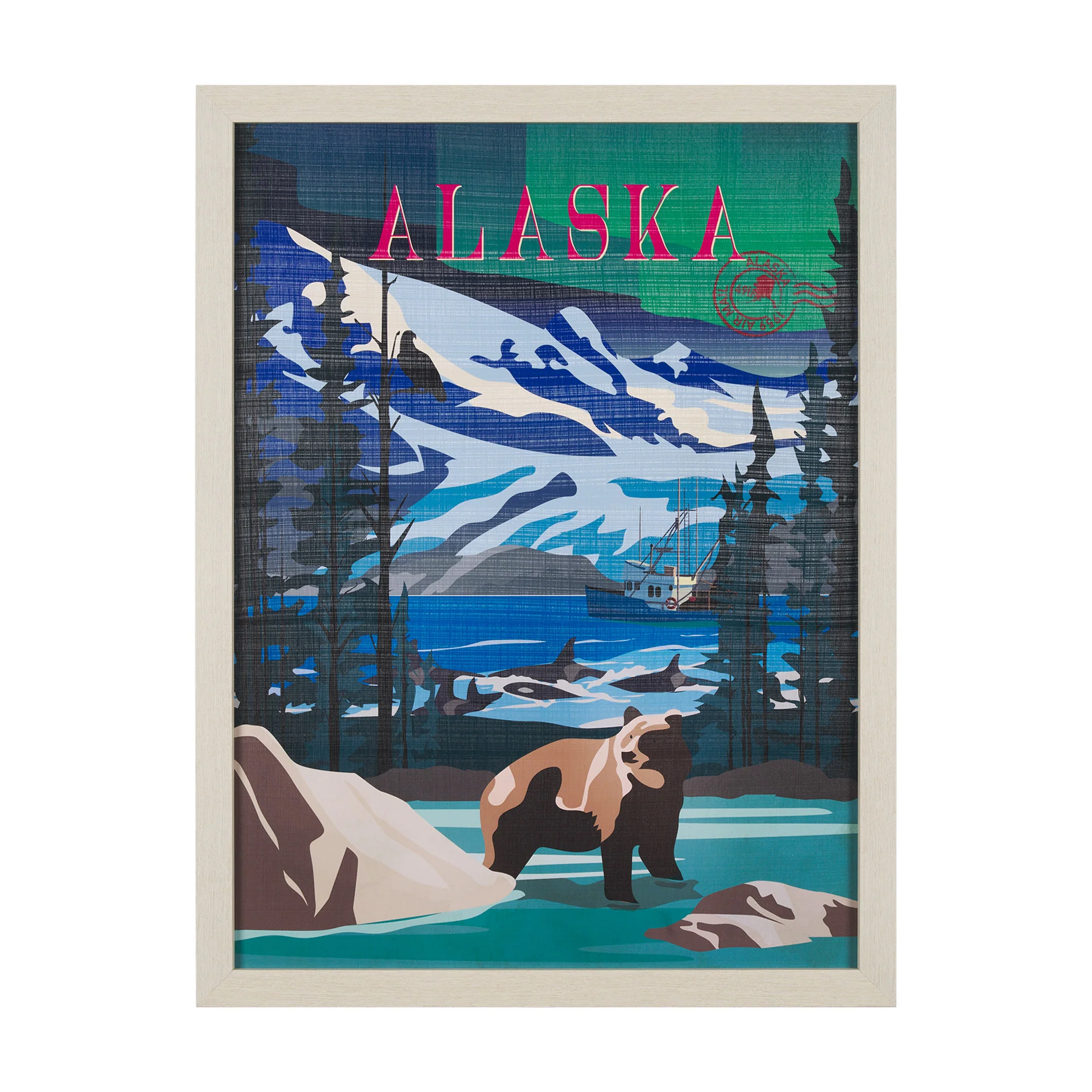 Alaska Go USA by Mercana Studio Decograph Framed Art Print - Image 11