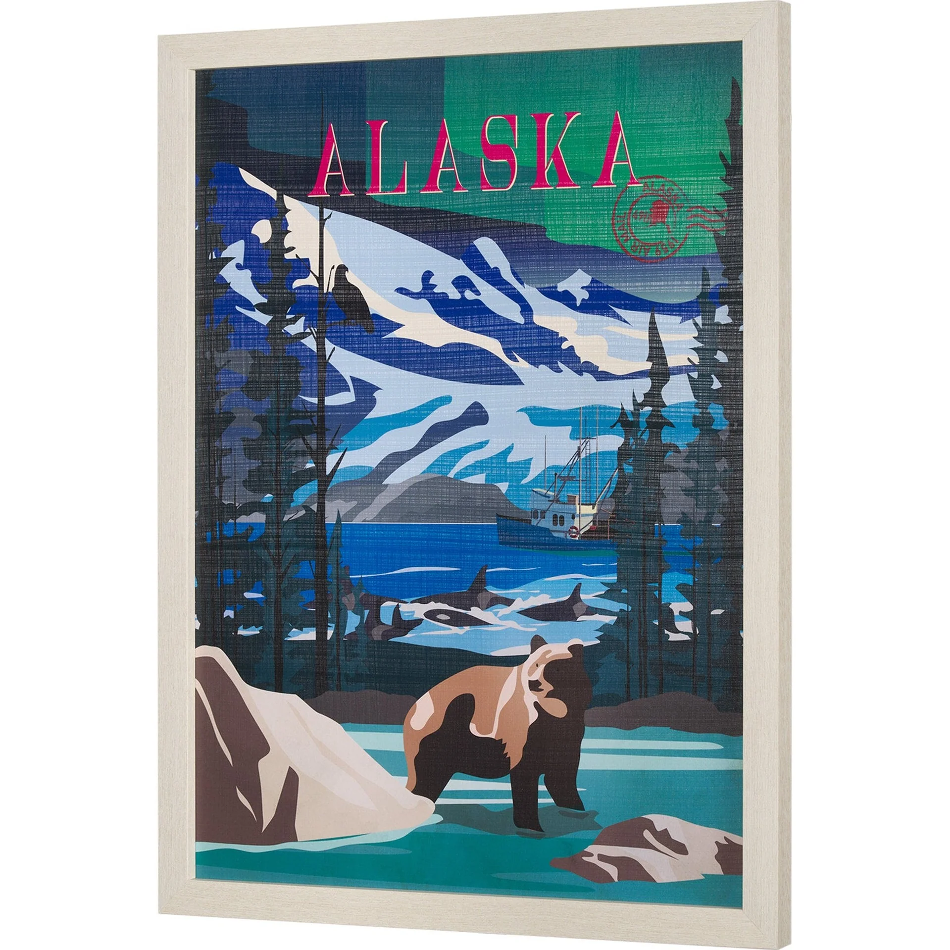 Alaska Go USA by Mercana Studio Decograph Framed Art Print - Image 13