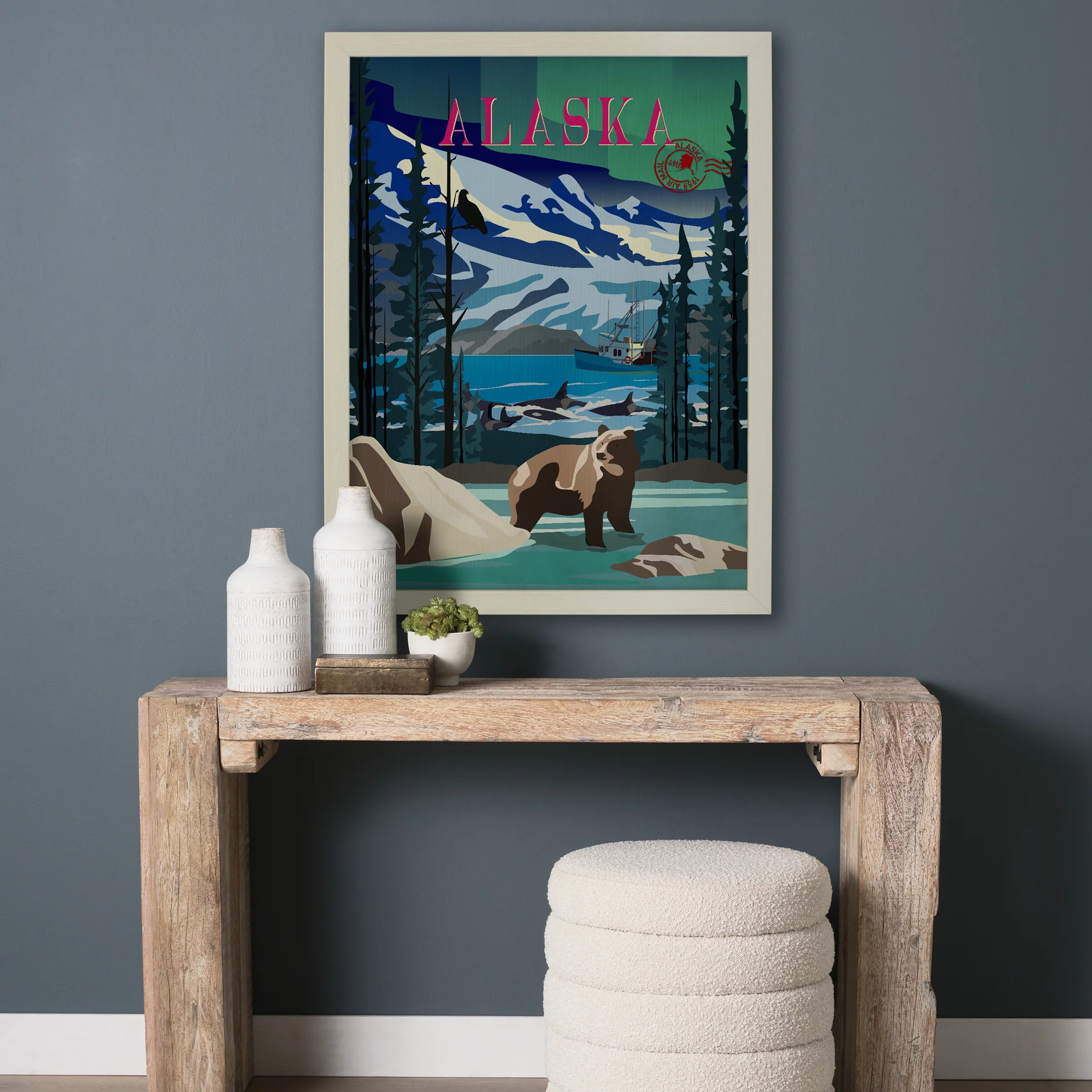 Alaska Go USA by Mercana Studio Decograph Framed Art Print - Image 19