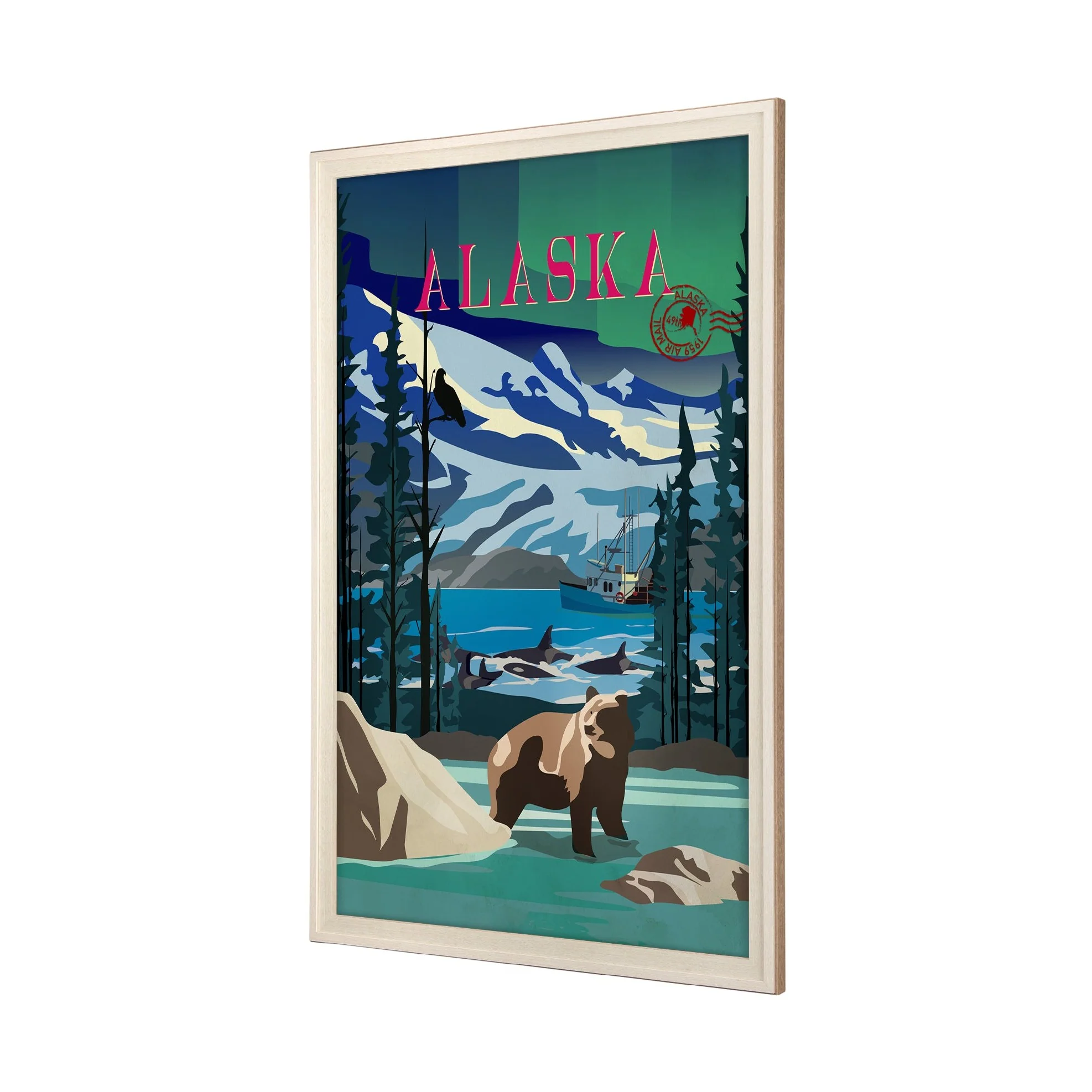 Alaska Go USA by Mercana Studio Decograph Framed Art Print - Image 20