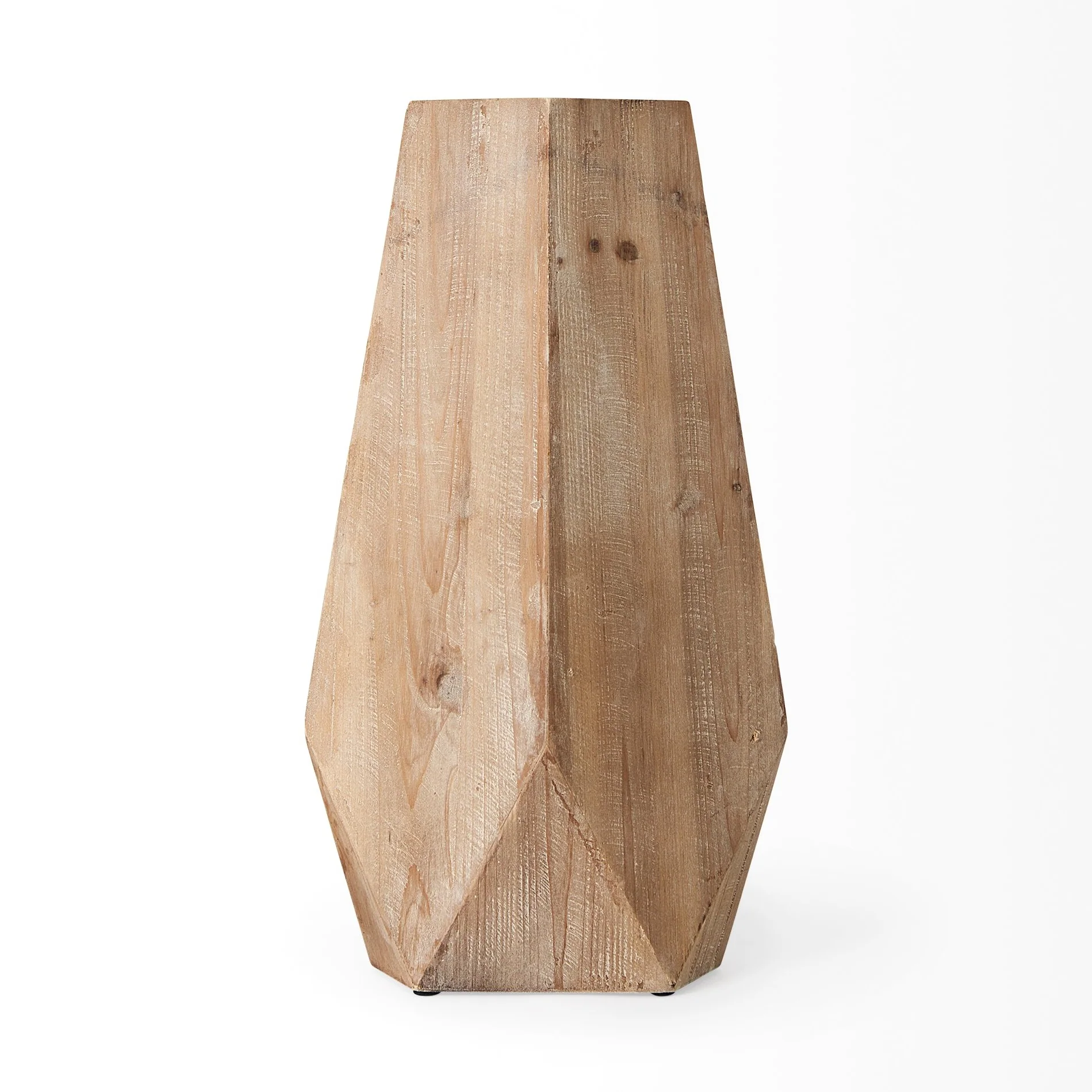 Allen I Large Natural Wooden Base Oval Vase - Image 2