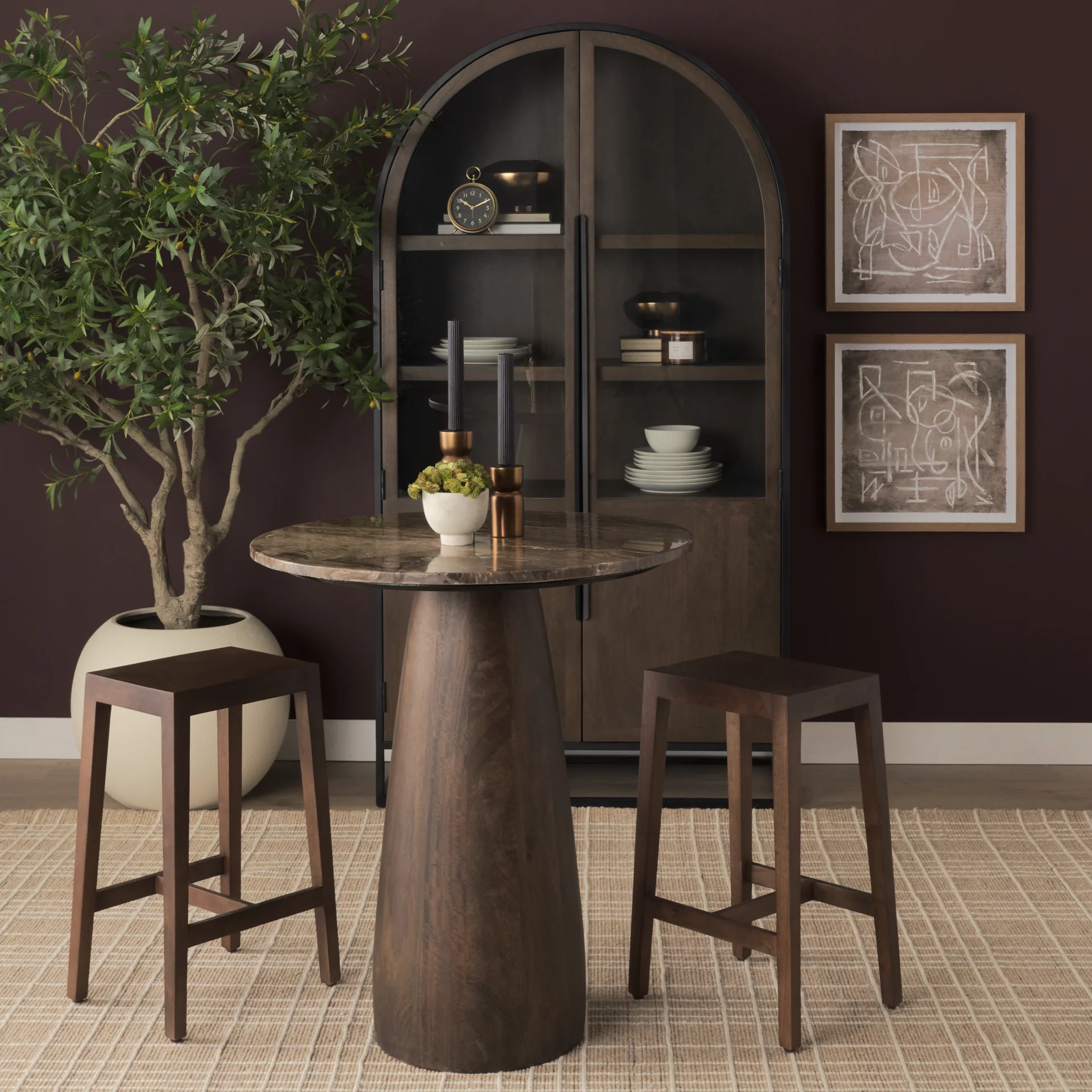 Allyson Round Marble Dining Table - Image 31