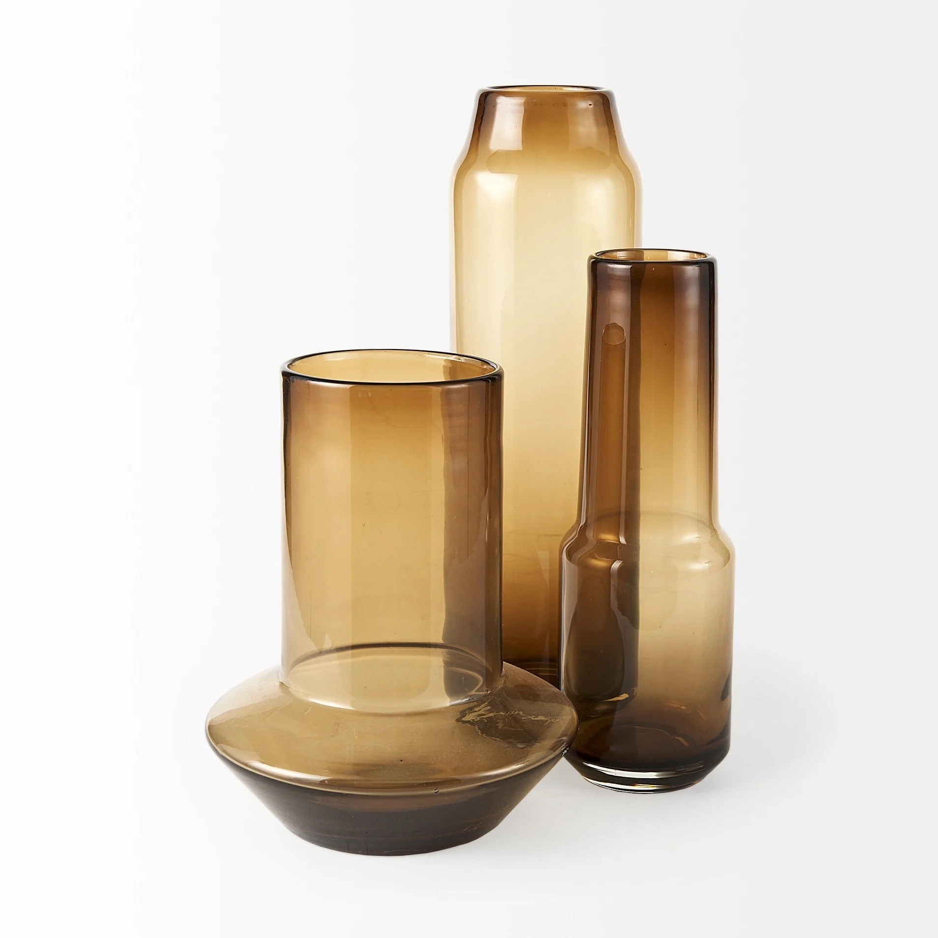Amrita 4.8L x 4.8W x 16.0H Golden Brown Glass Vase - Image 3