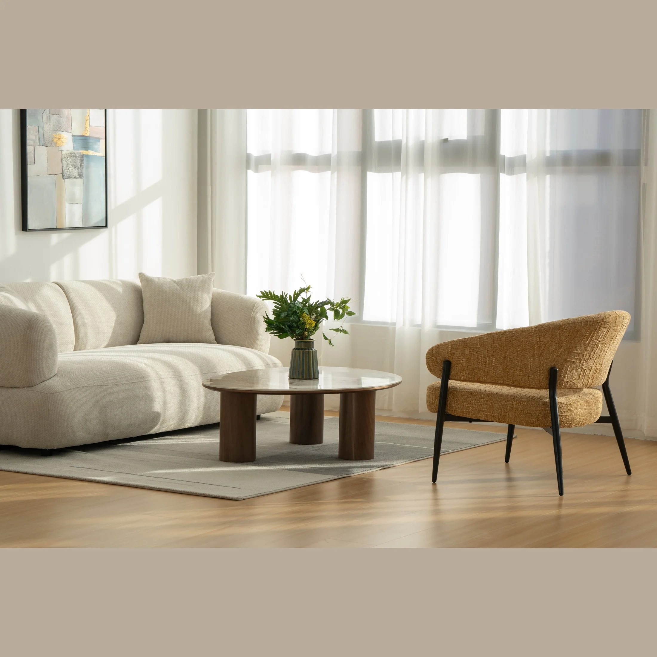 Andi Round Coffee Table with Ceramic Top - Image 10
