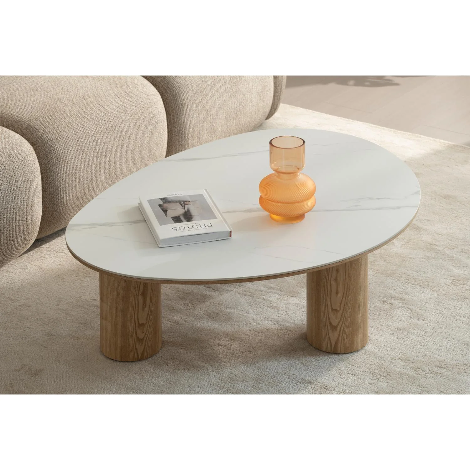 Andi Round Coffee Table with Ceramic Top - Image 4