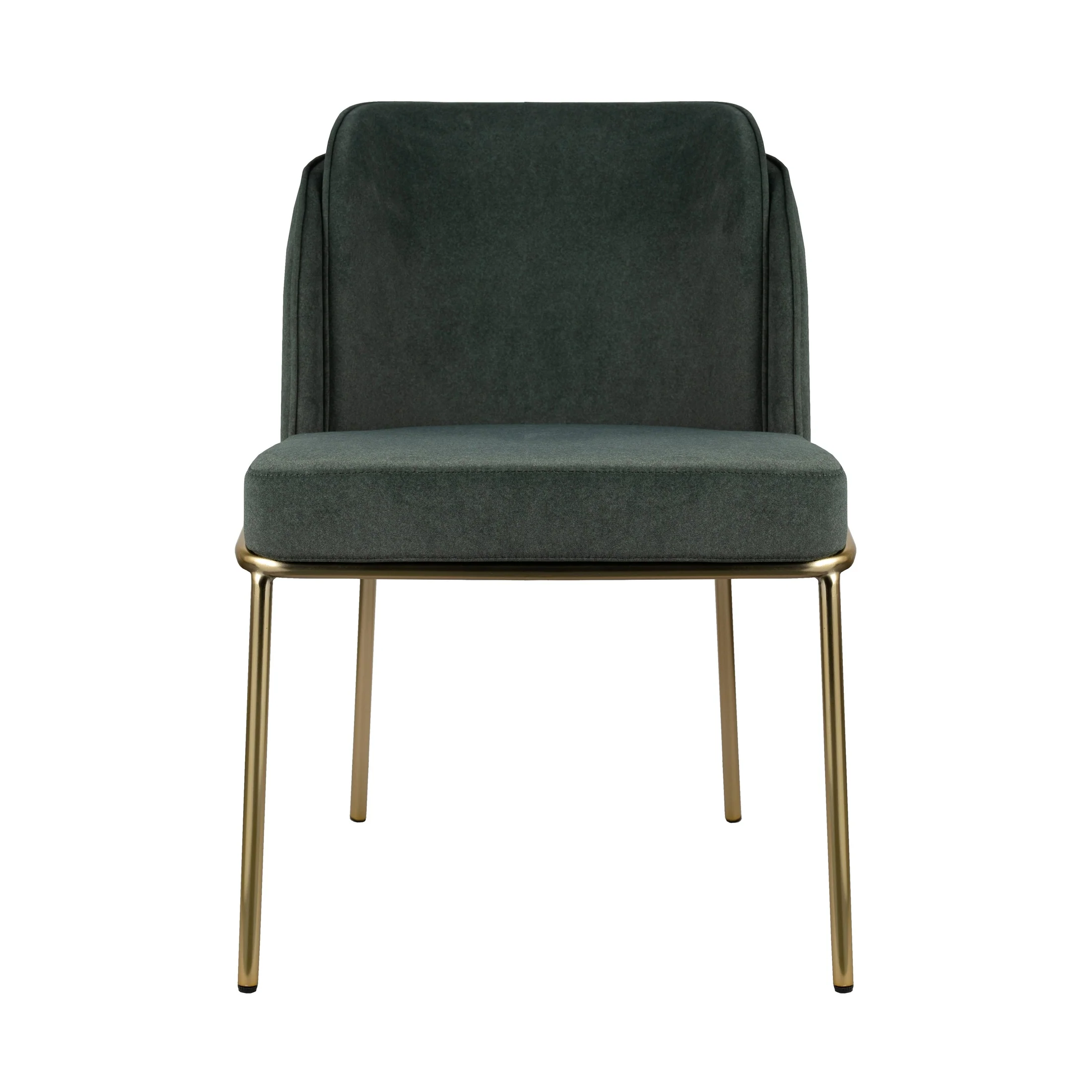 Angelo Dining Chair – Premium Green Velvet with Gold Legs