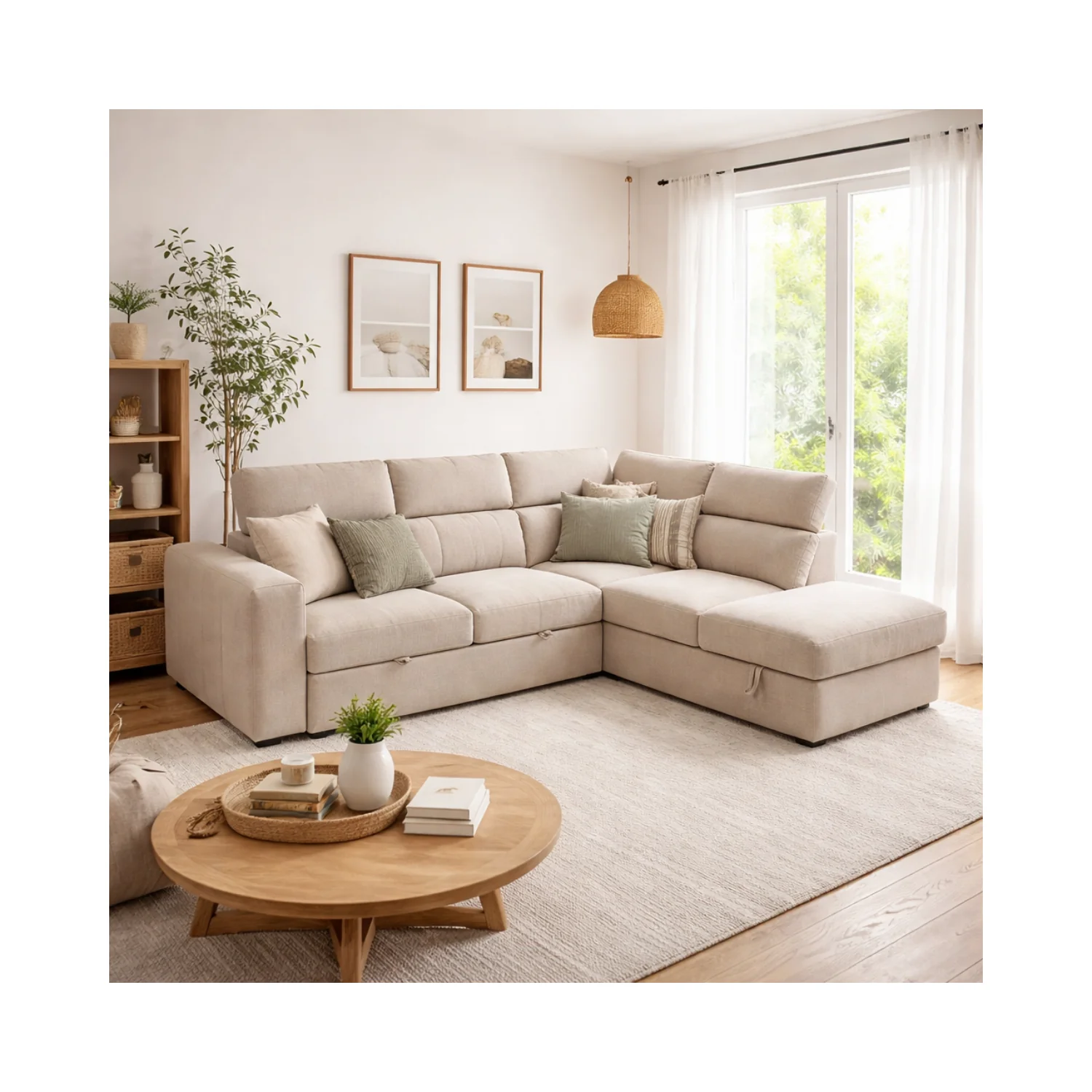 Arlo Sleeper Sectional with Storage Ottoman - Image 2