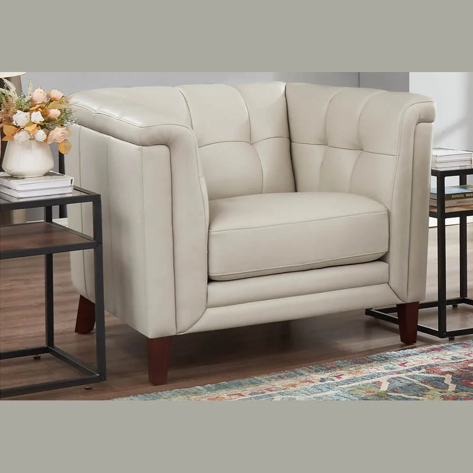 Arvon Genuine Leather Accent Chair - Image 11