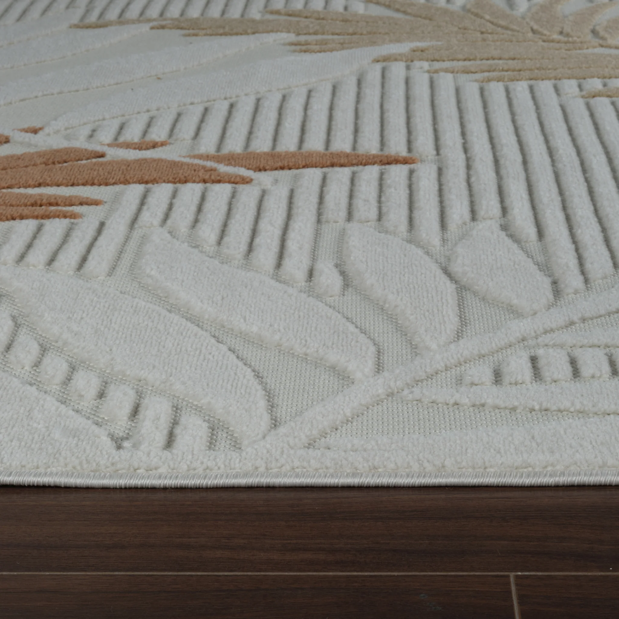 Aspen Cream Tropical Leaf Rug - Image 9