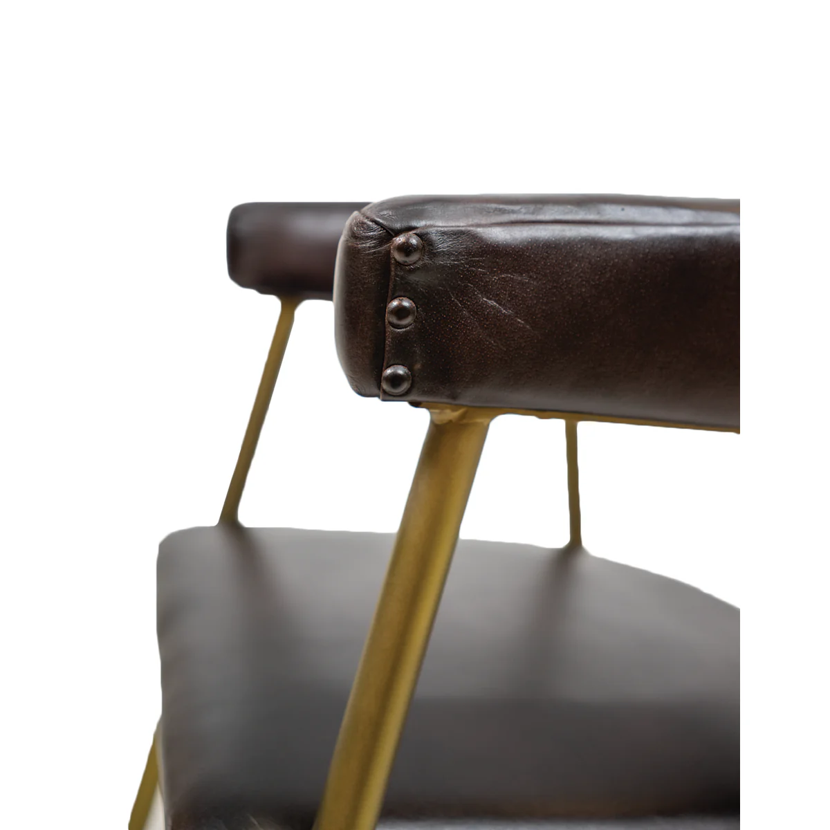 ATRIA DINING CHAIR Genuine Leather Seating - Brown - Image 13