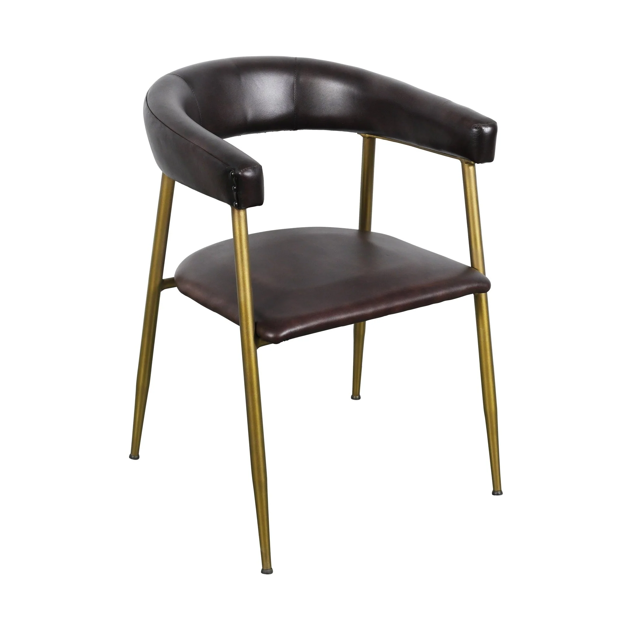 ATRIA DINING CHAIR Genuine Leather Seating - Brown - Image 2