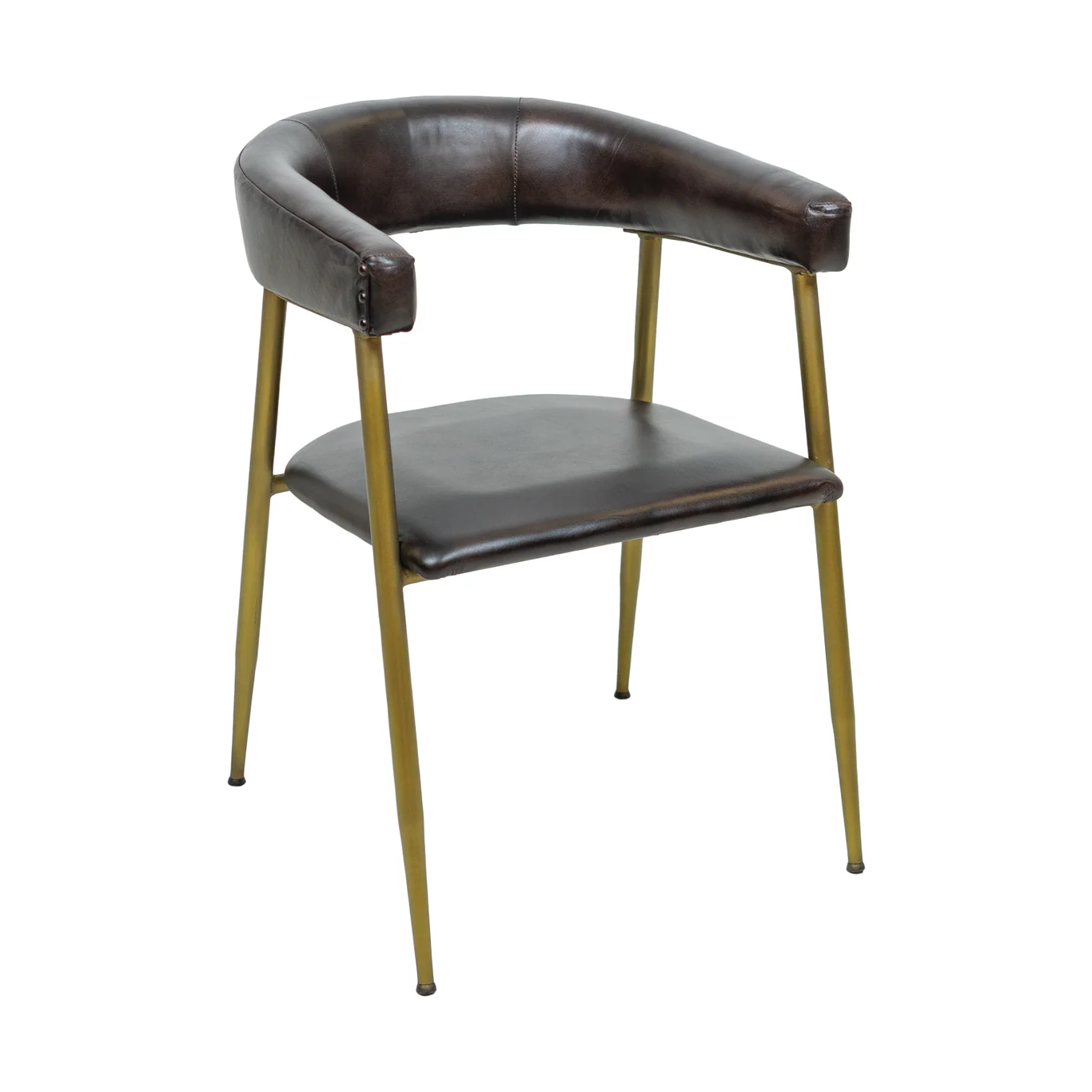 ATRIA DINING CHAIR Genuine Leather Seating - Brown - Image 7