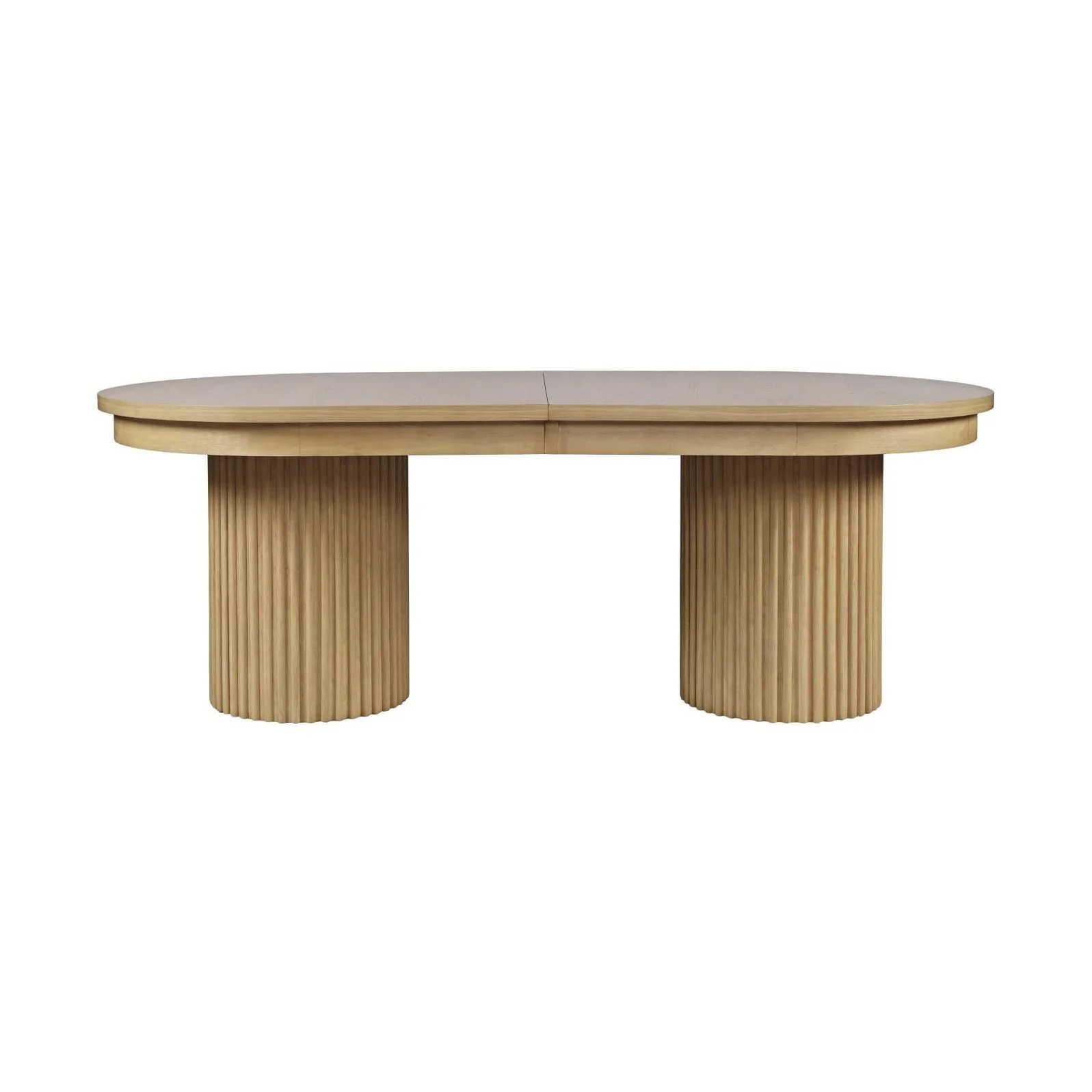 Auden 101" Double Pedestal Dining Table – Natural Oak Finish