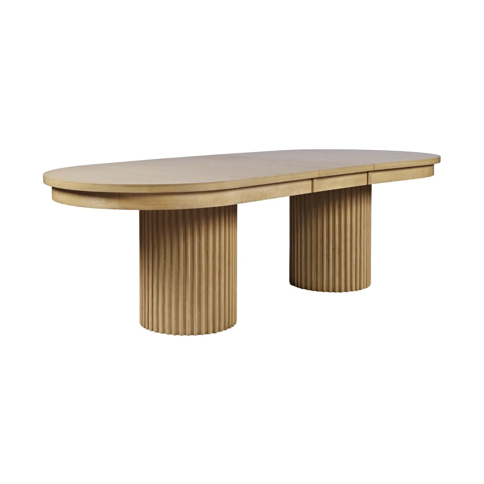 Auden 101" Double Pedestal Dining Table – Natural Oak Finish - Image 6