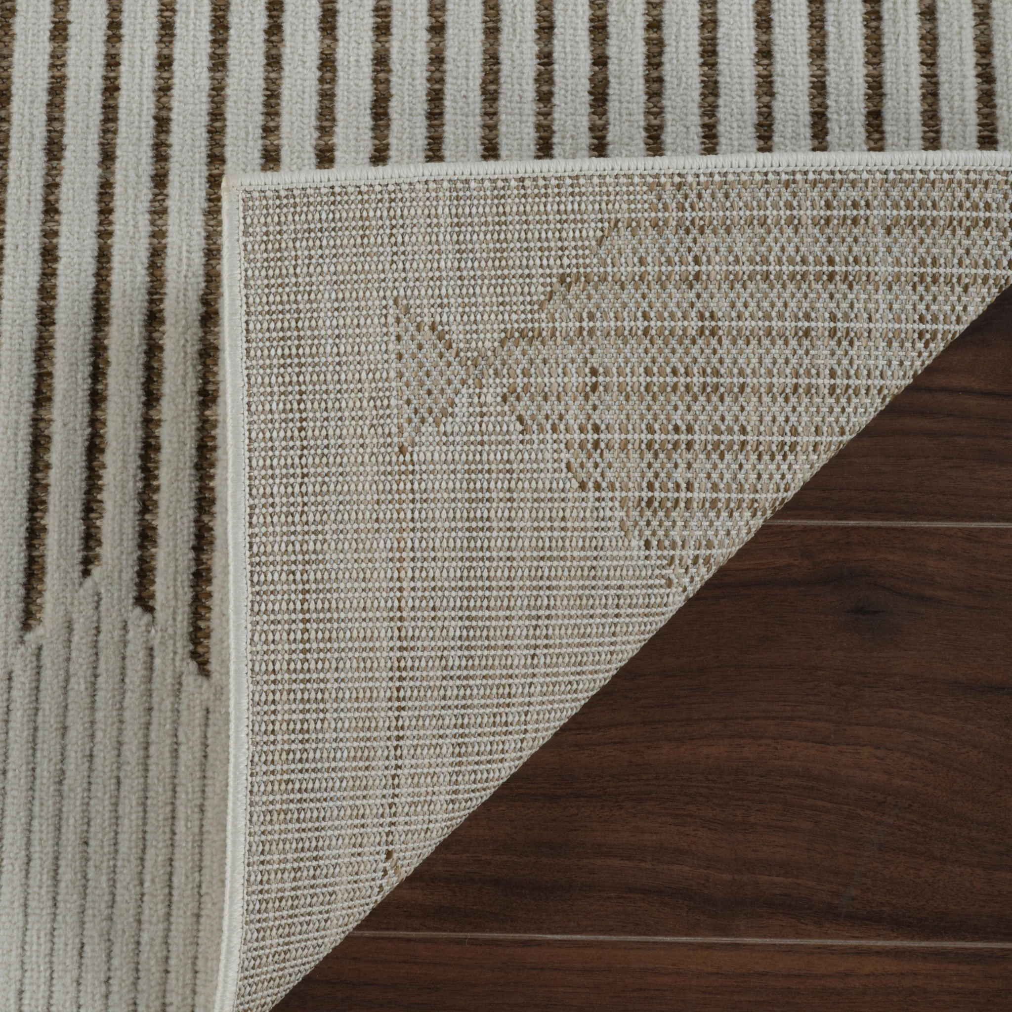 Aurora Beige Tribal Stripe Rug – 5 x 7' - Image 7