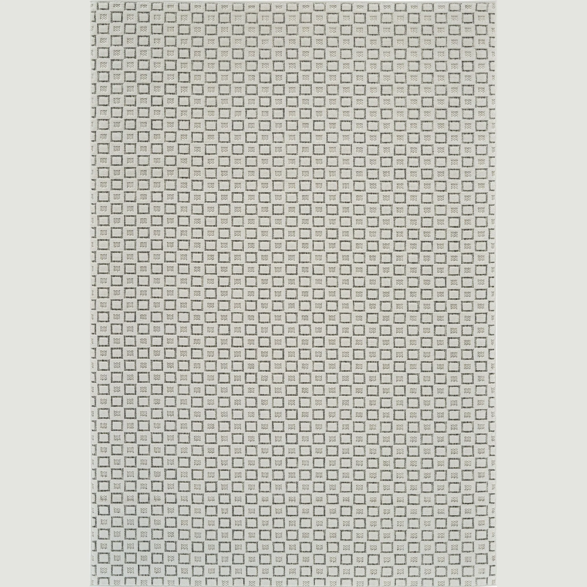 Aurora Cream Modern Rug – Textured Grid Pattern - Image 7