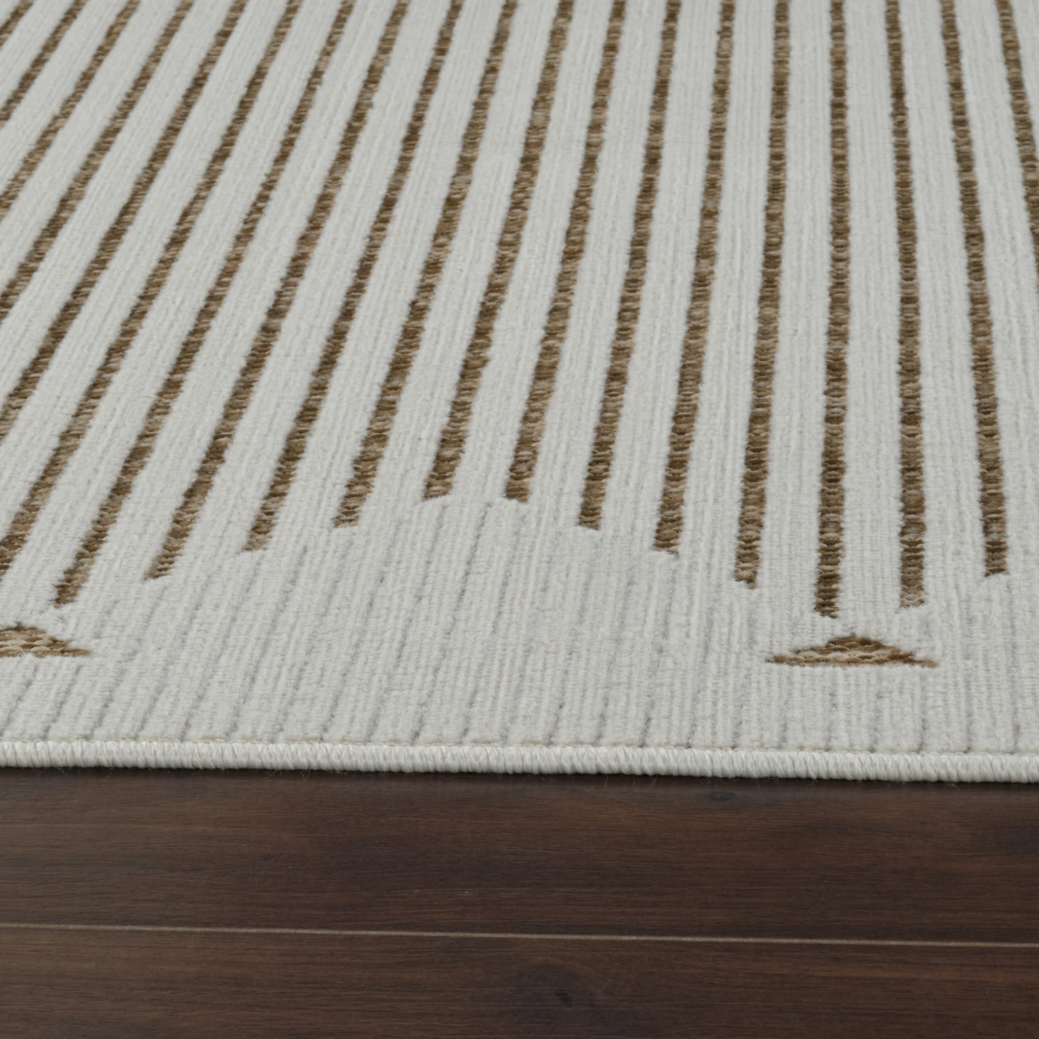 Aurora Beige Tribal Stripe Rug - Image 10