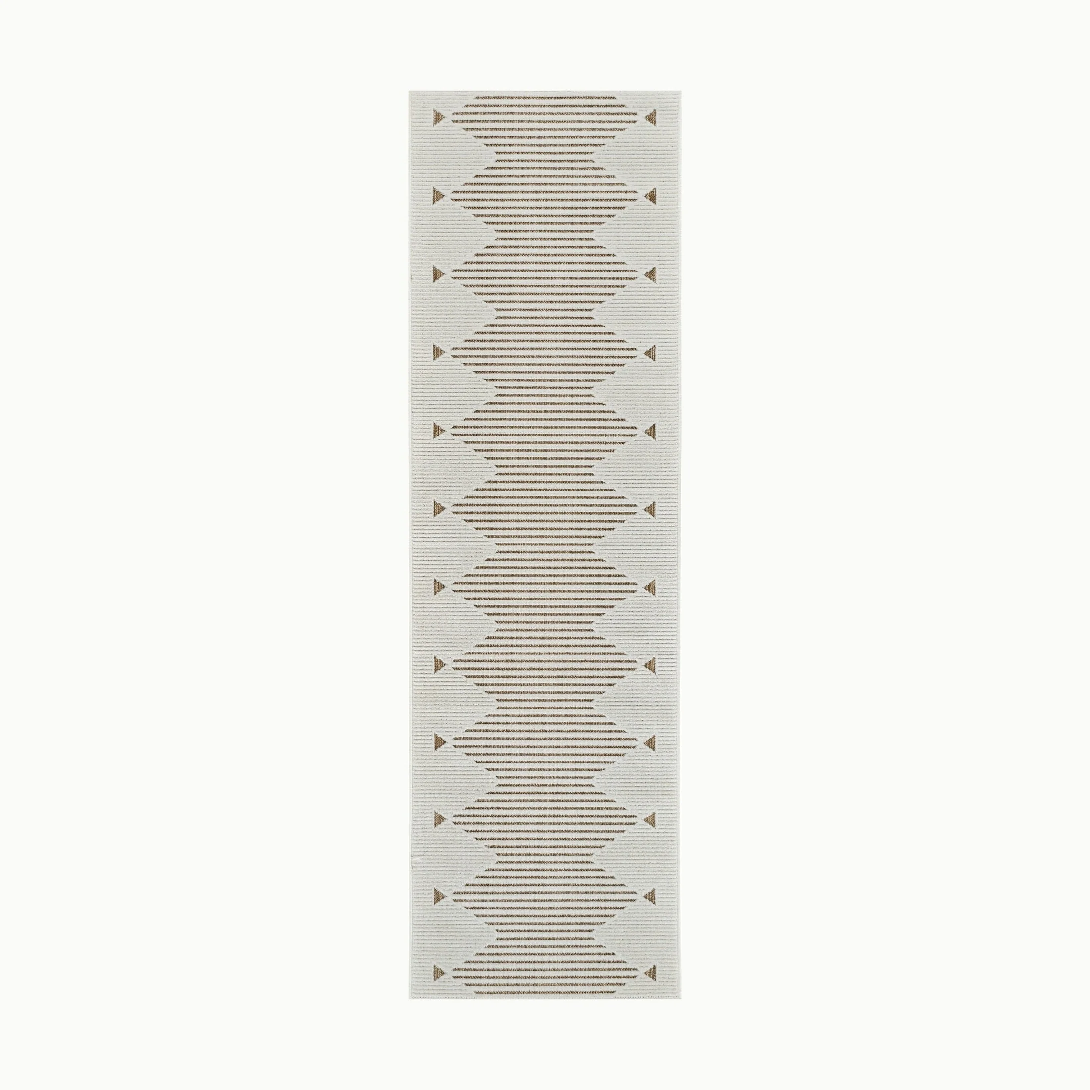 Aurora Beige Tribal Stripe Rug - Image 4