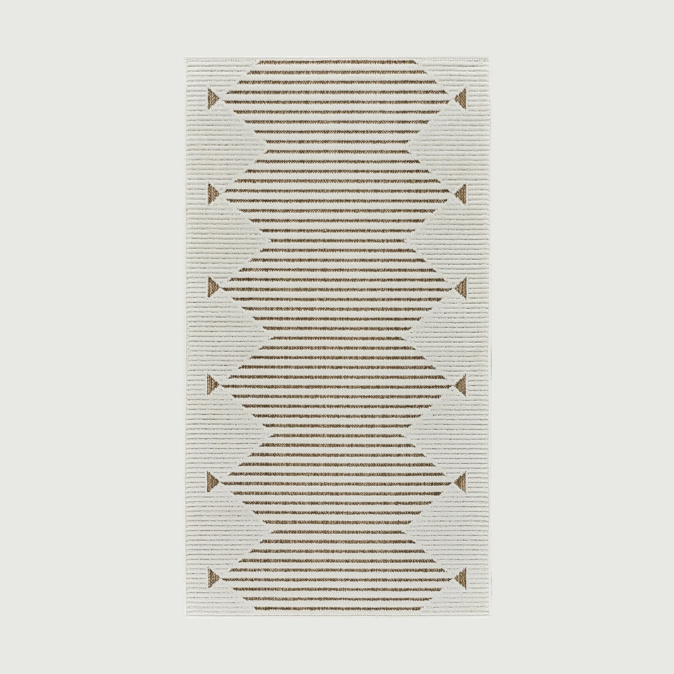 Aurora Beige Tribal Stripe Rug - Image 6
