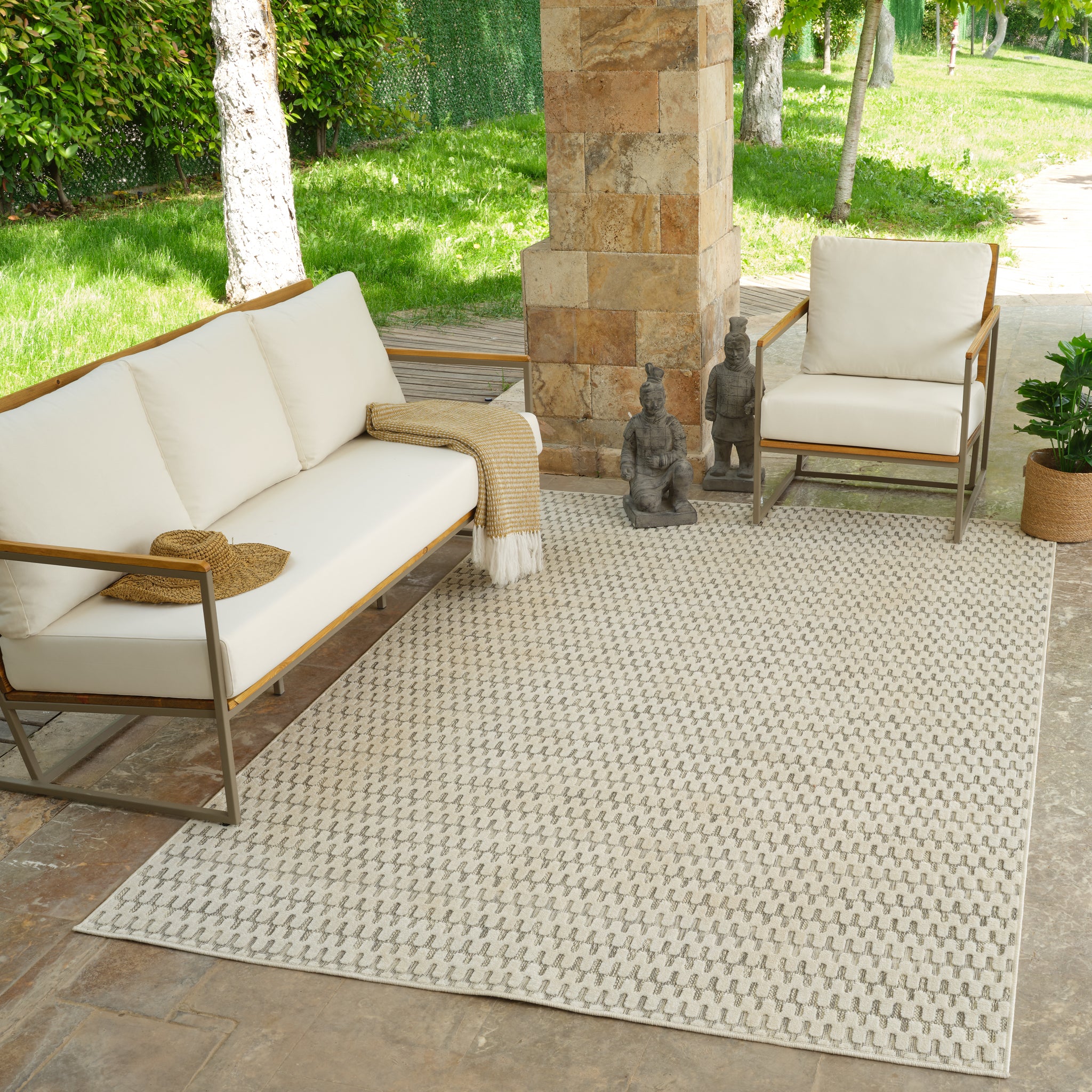 Aurora Cream Abstract Area Rug - Image 11