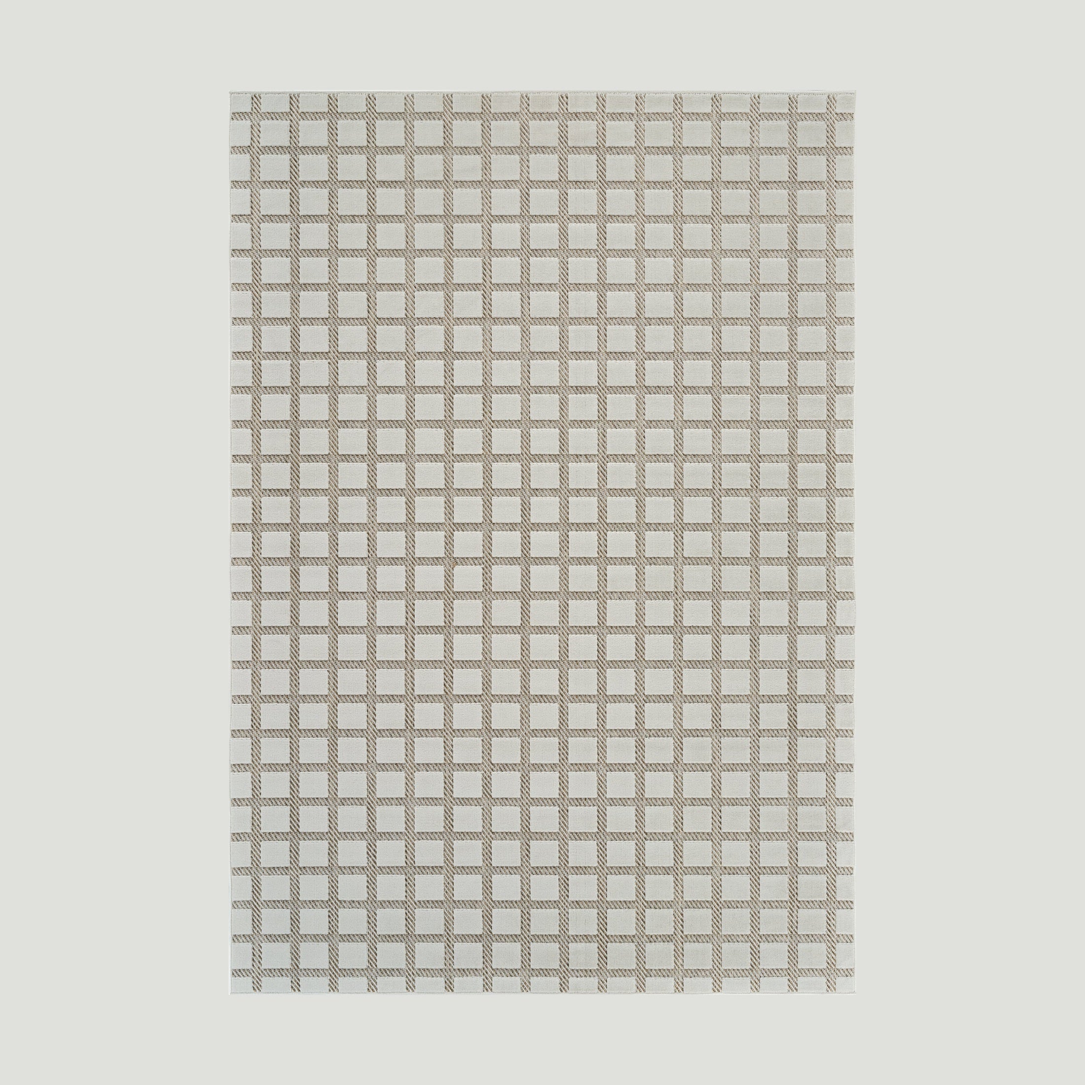 Aurora Beige Modern Rug – Geometric Grid Design - Image 5