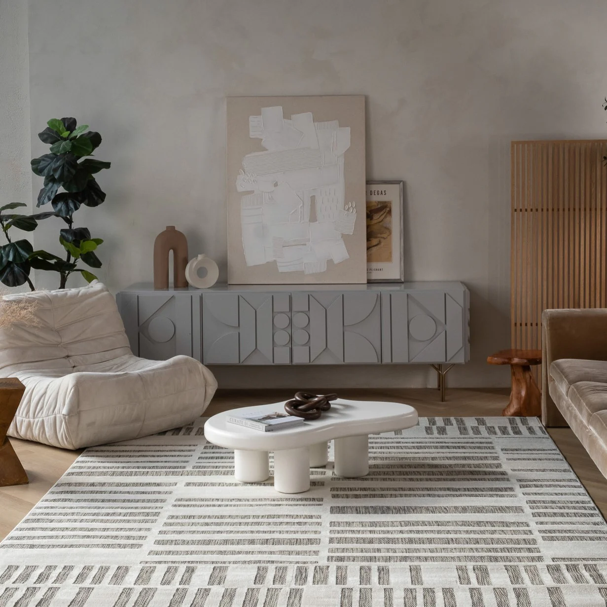 Aurora Cream Modern Rug – Abstract Linear Design - Image 10