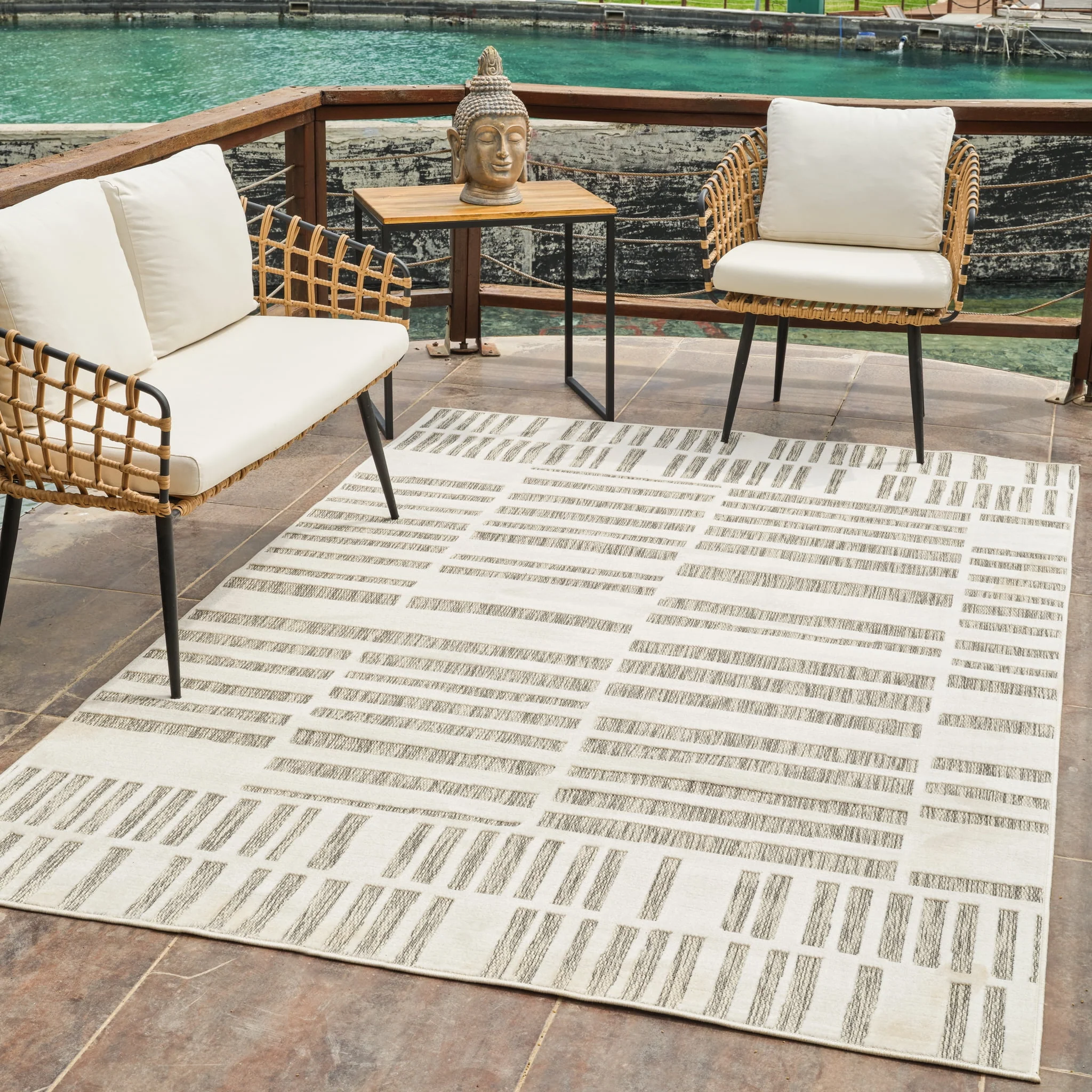 Aurora Cream Modern Rug – Abstract Linear Design - Image 9