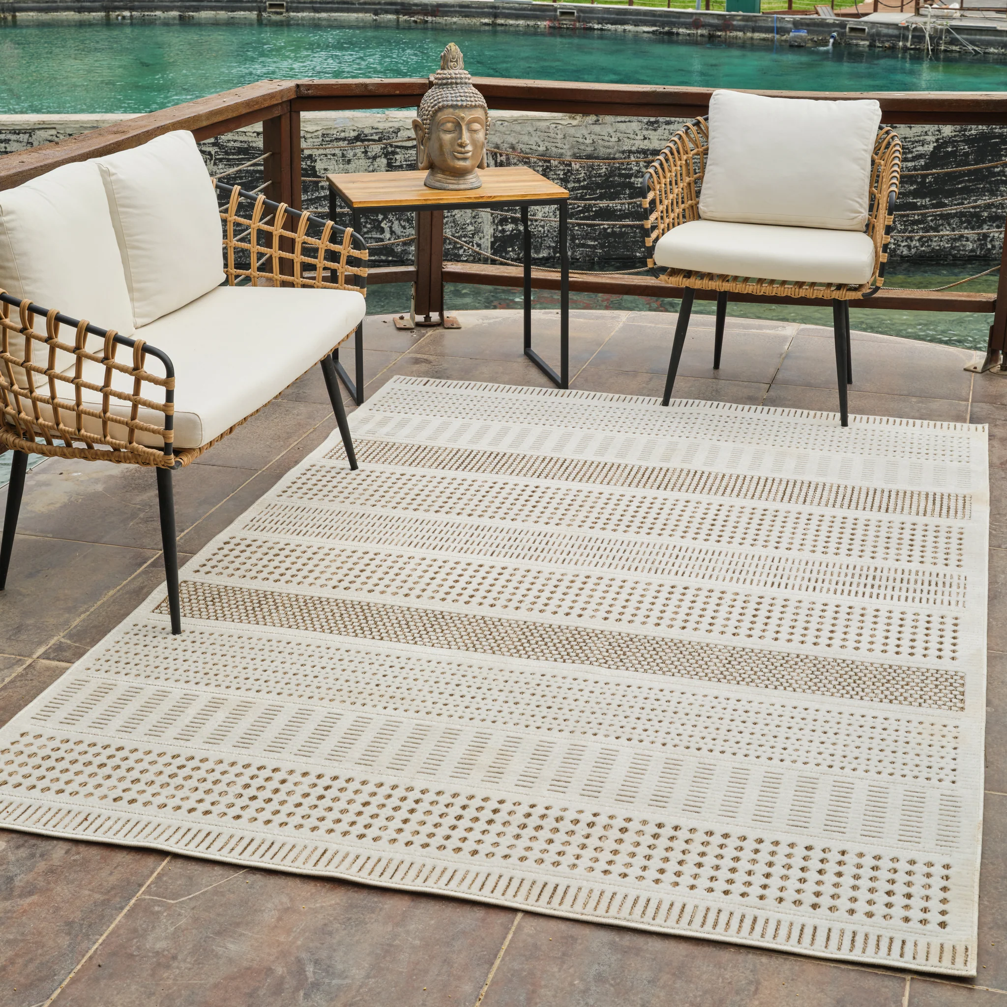 Aurora Beige Modern Rug - Image 5