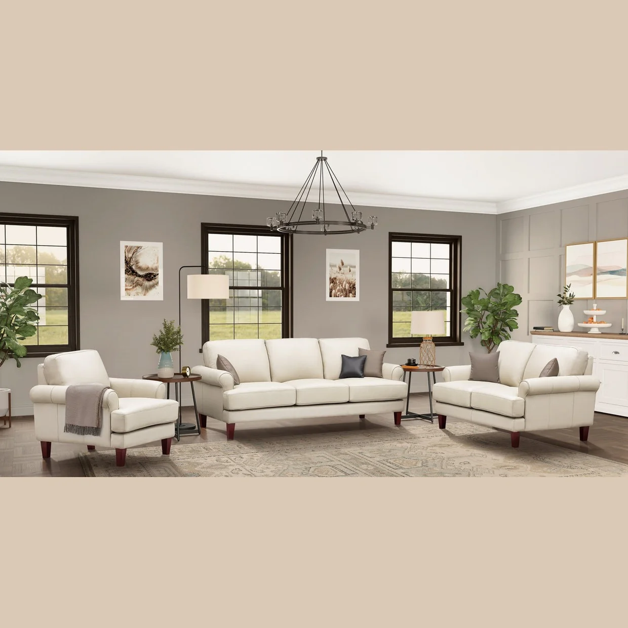 Austra Genuine Leather Accent Chair - Image 12