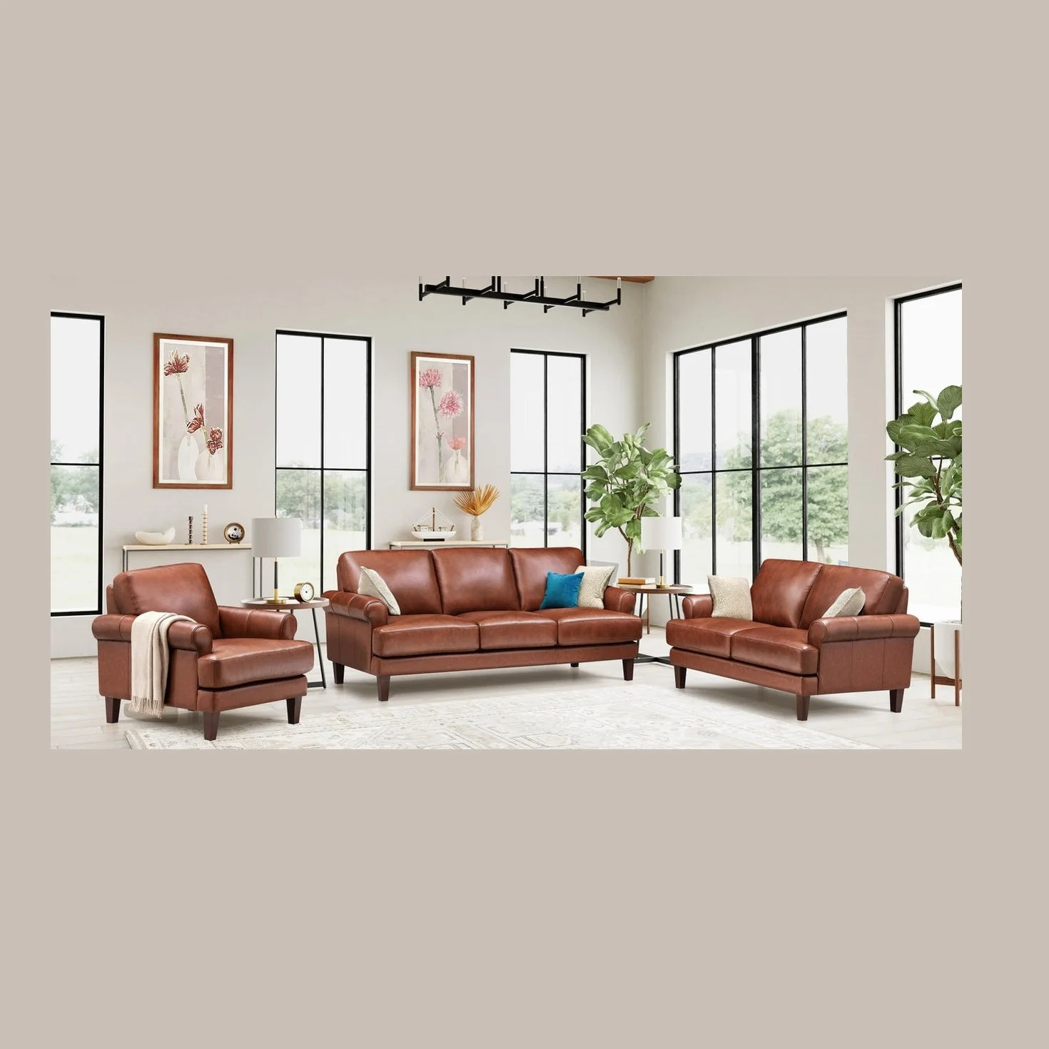 Austra Genuine Leather Accent Chair - Image 14
