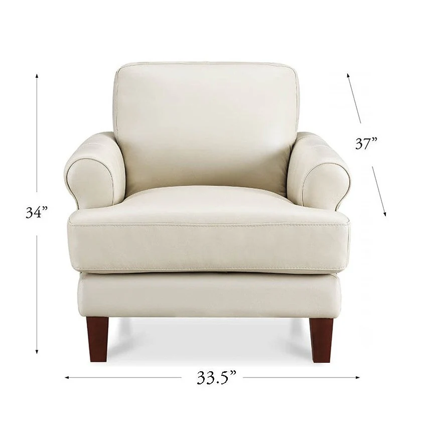 Austra Genuine Leather Accent Chair - Image 9