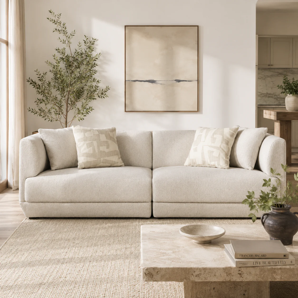 Avelor Large Sofa – Beige - Image 2