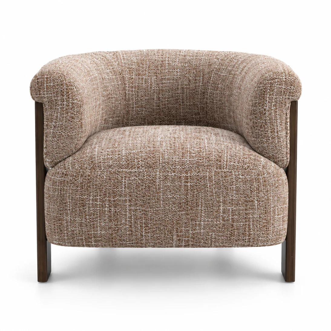 Avielle Modern Upholstered Armchair with Ash Wood Legs