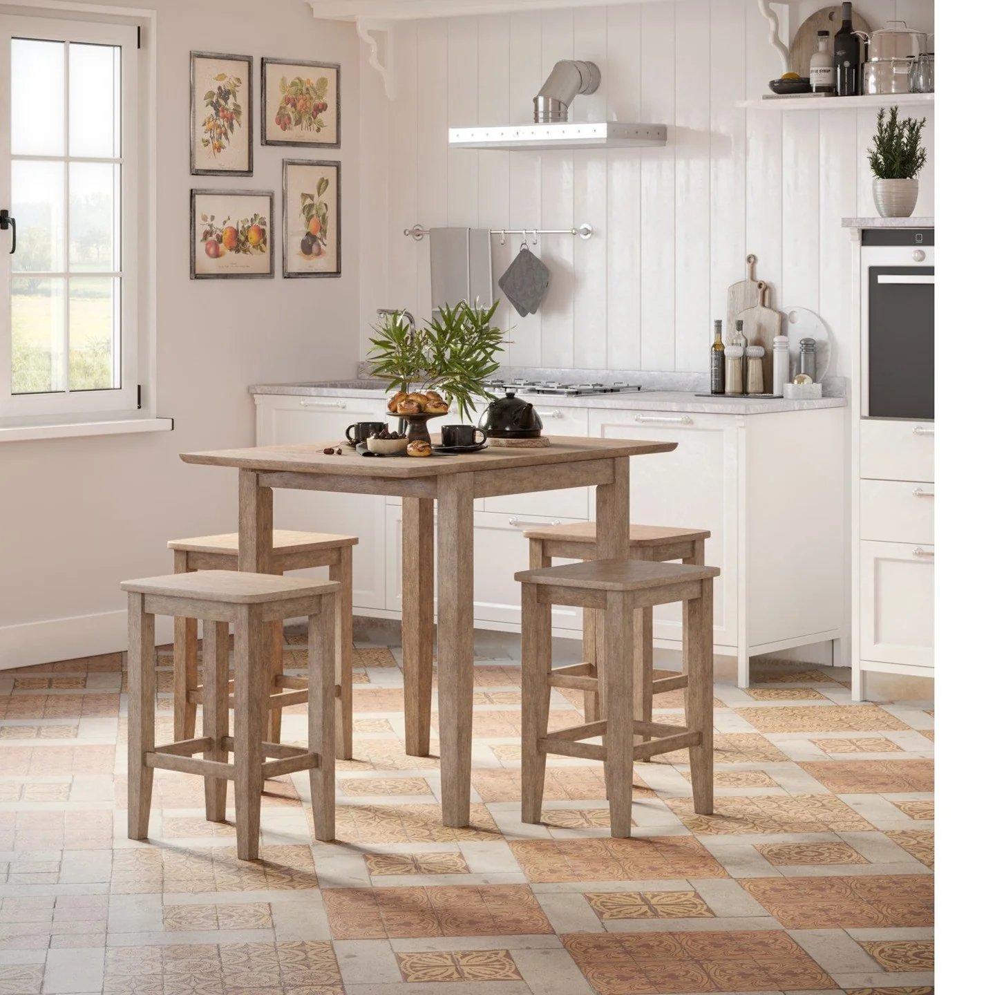 Backless Counter Stool - Bisque - Image 5