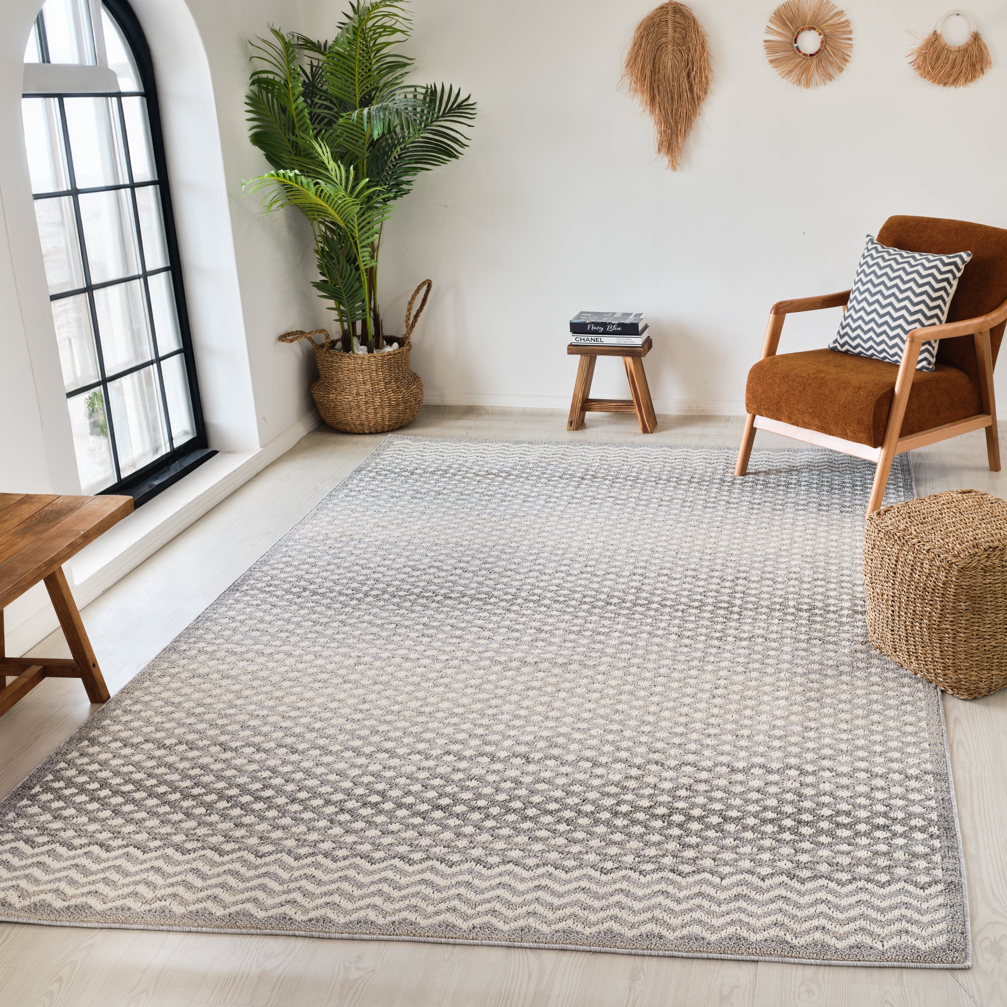 Bali Cream Contemporary Textured Indoor Rug - Image 3