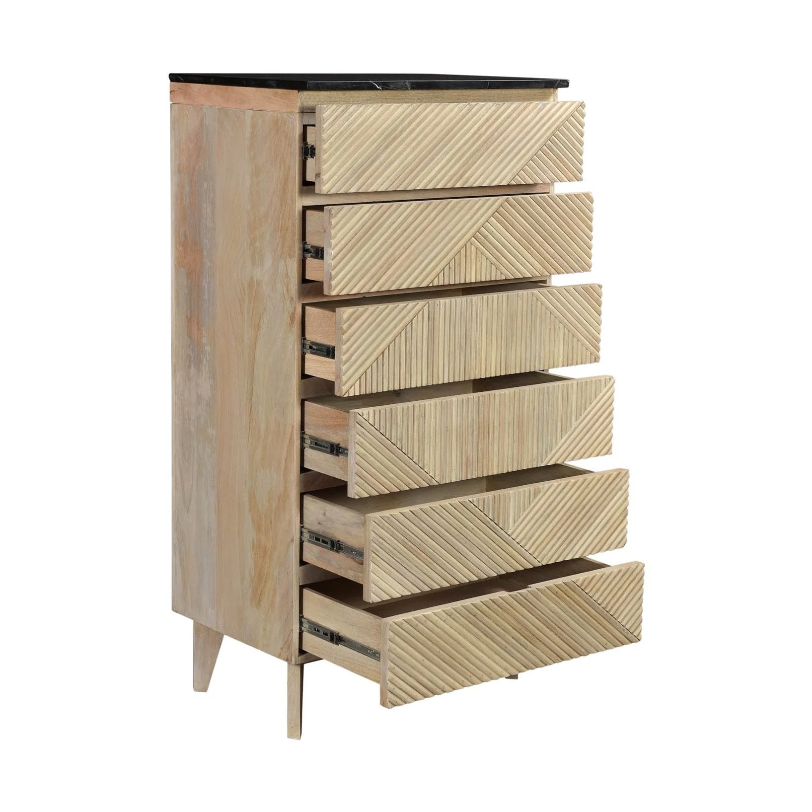 Bamboo Six Drawer Chest - Image 3