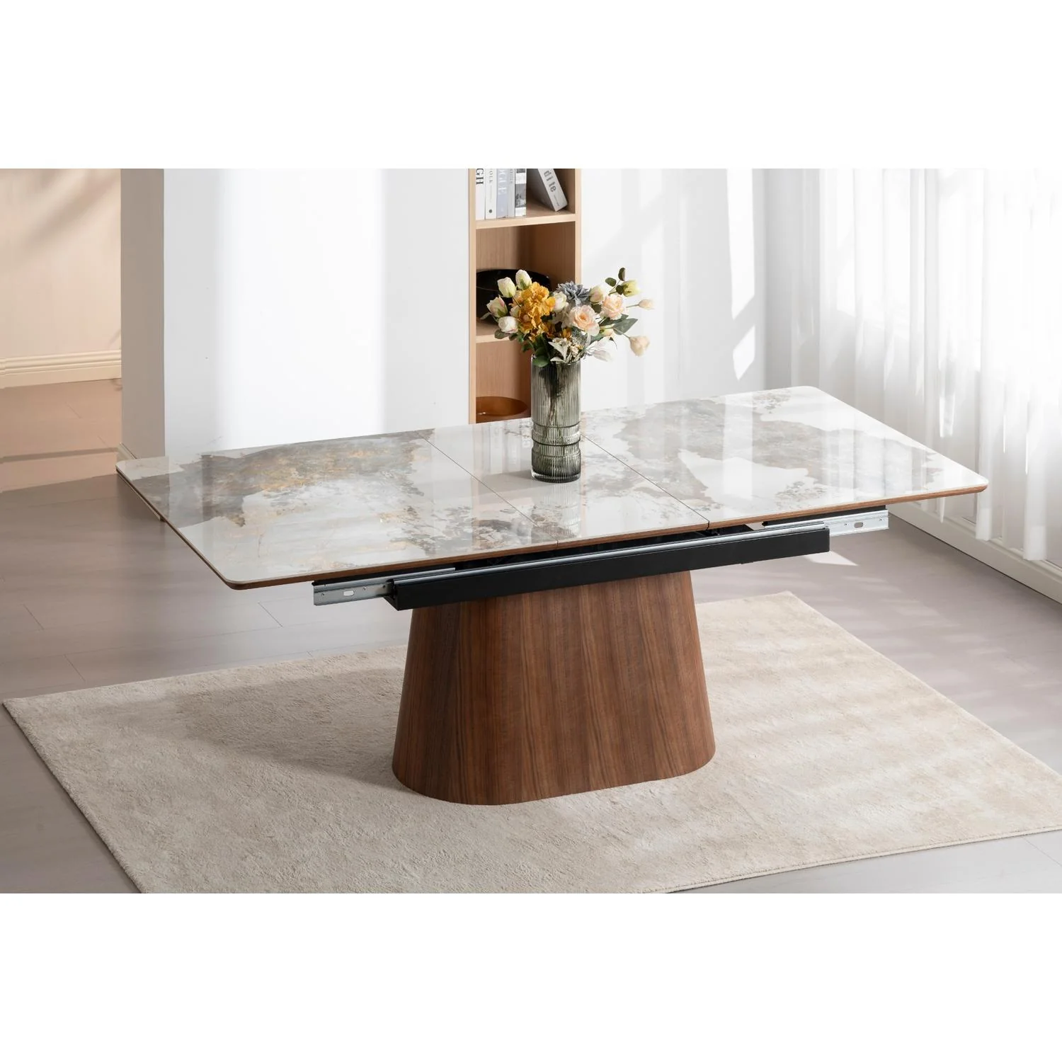 Bastian Extendable Dining Table with Ceramic Top - Image 4