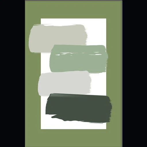 Bellisa II Set of 5 Alloy Matt - Black Frame Wall Art - Image 7