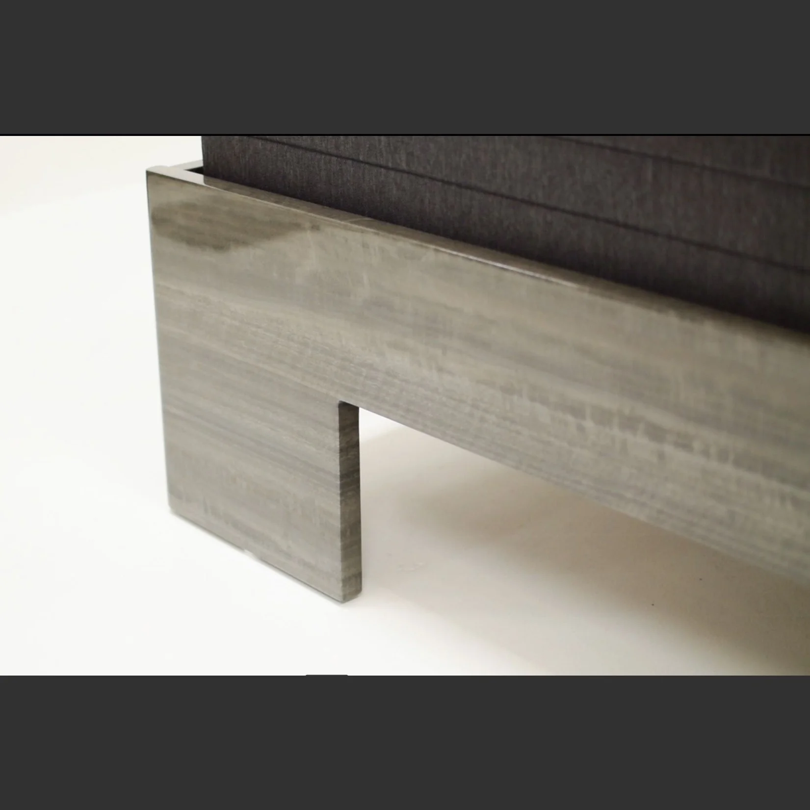 Benson Grey/ Brown Glossy Finish King Bed no storage - Image 6